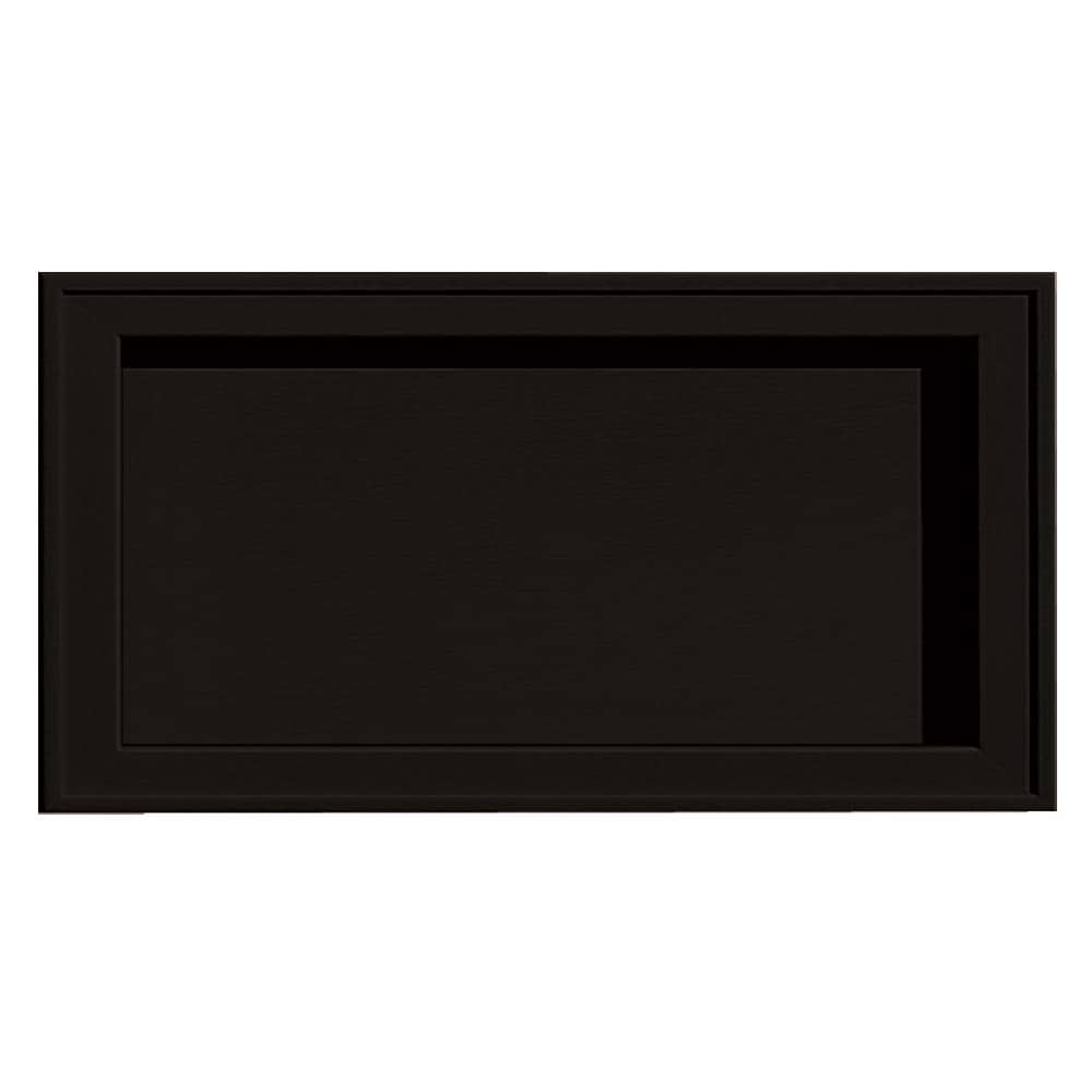 Builders Edge 130120002002 7.5-in x 14.25-in Black Vinyl Universal Mounting Block