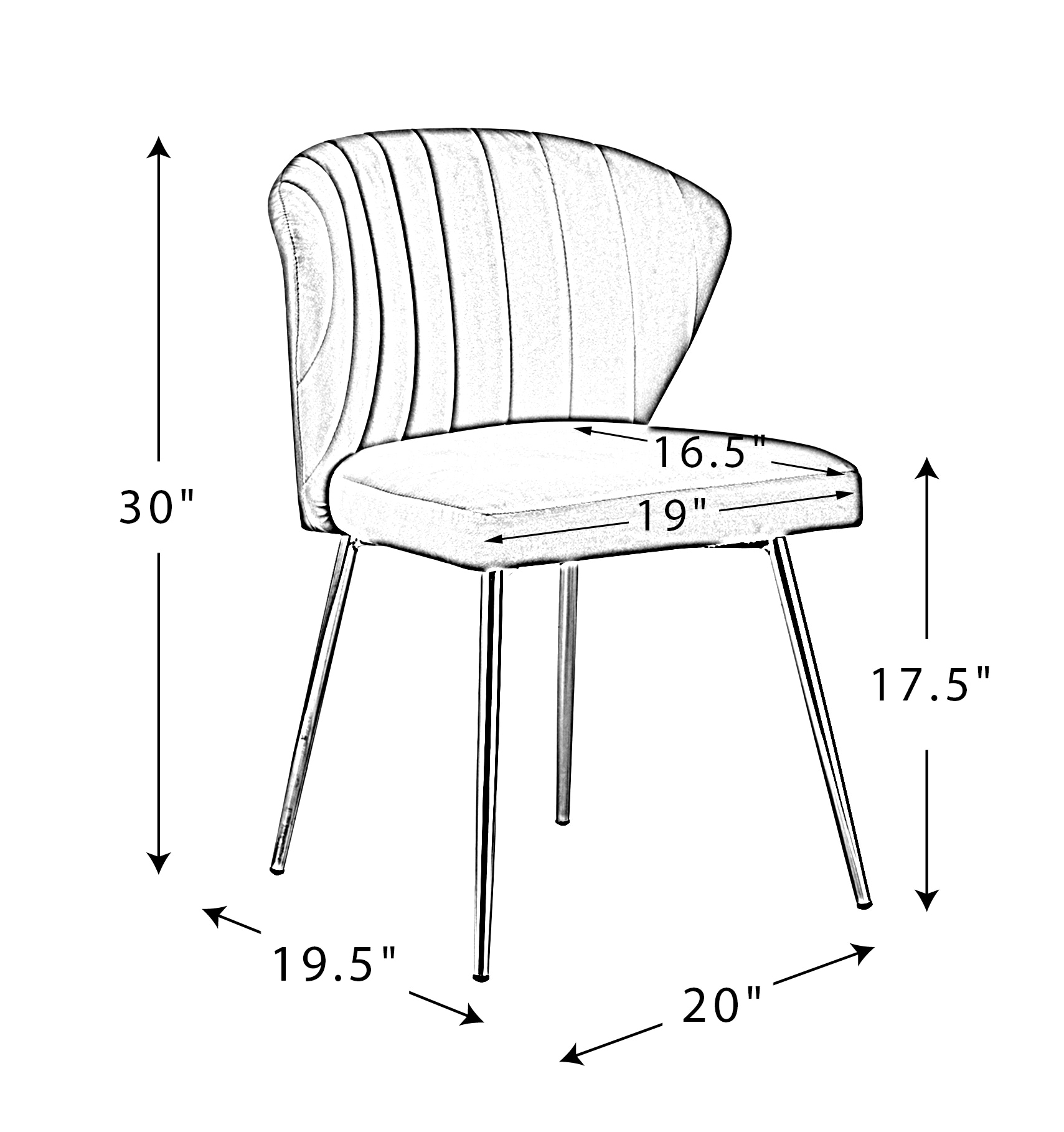 14 Karat Home CHM6125A-PINK chairs - View #8