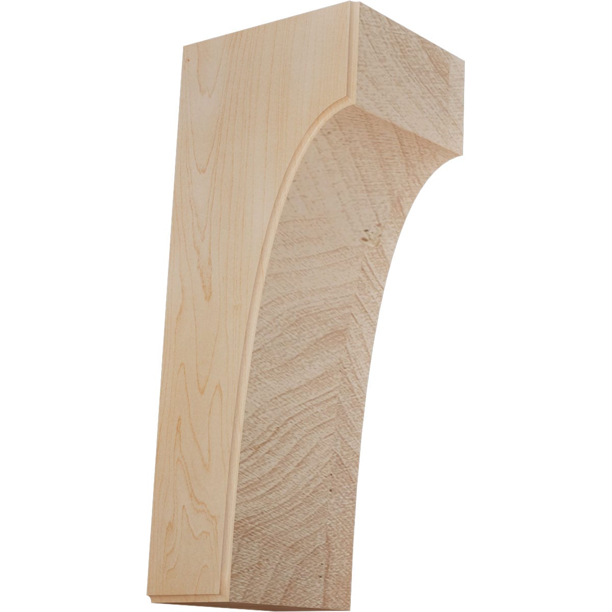 Ekena Millwork BKTW04X04X10CVMA Clarksville 3-1/2-in x 4-in x 10-in Maple Brown Wood Standard bracket
