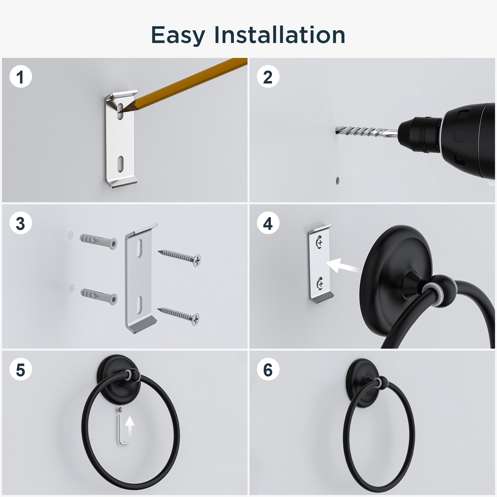 androme AD191M1B3 Decorative-Bath-Hardware-Kits - View #8