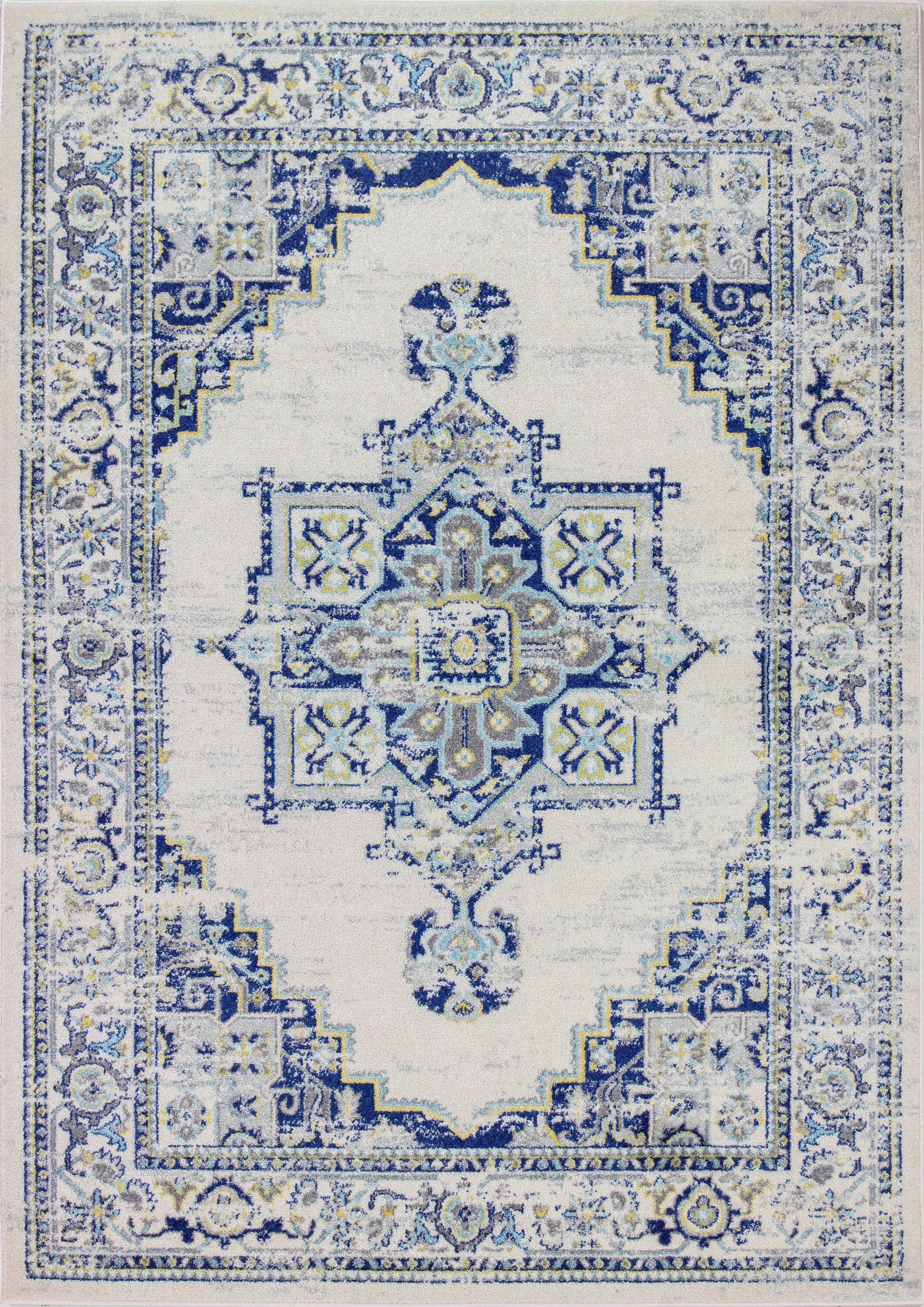 Bashian 649652273471 8 X 10 (ft) Ivory/Blue Indoor Floral/Botanical Oriental Area Rug