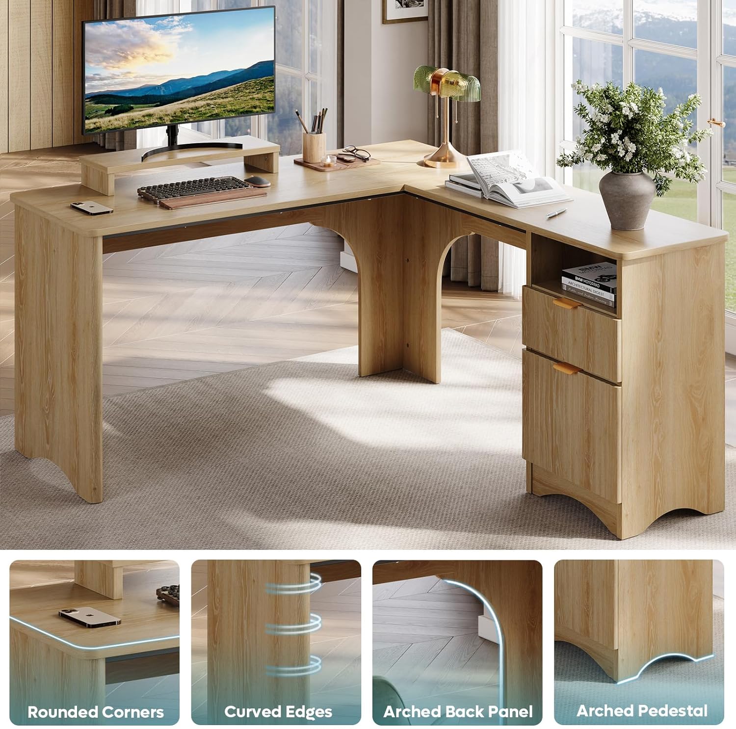 Bestier LOW-H106314M-LOG desks - View #5