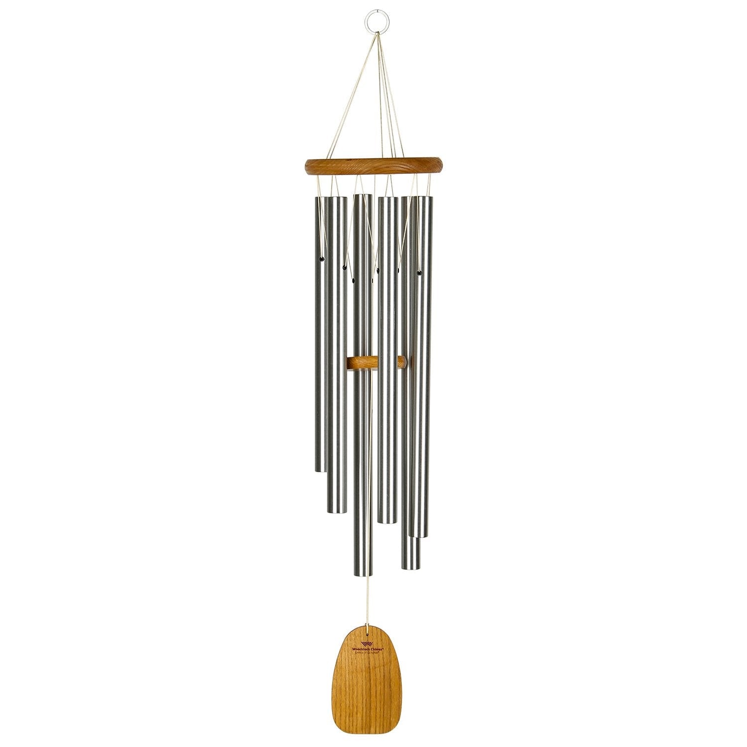 Woodstock Chimes 36-in Silver Metal Wind Chime in the Wind Chimes ...