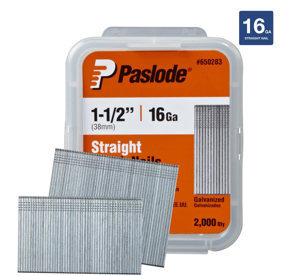 Paslode 11/2in 16Gauge Straight Galvanized Collated Finish Nails