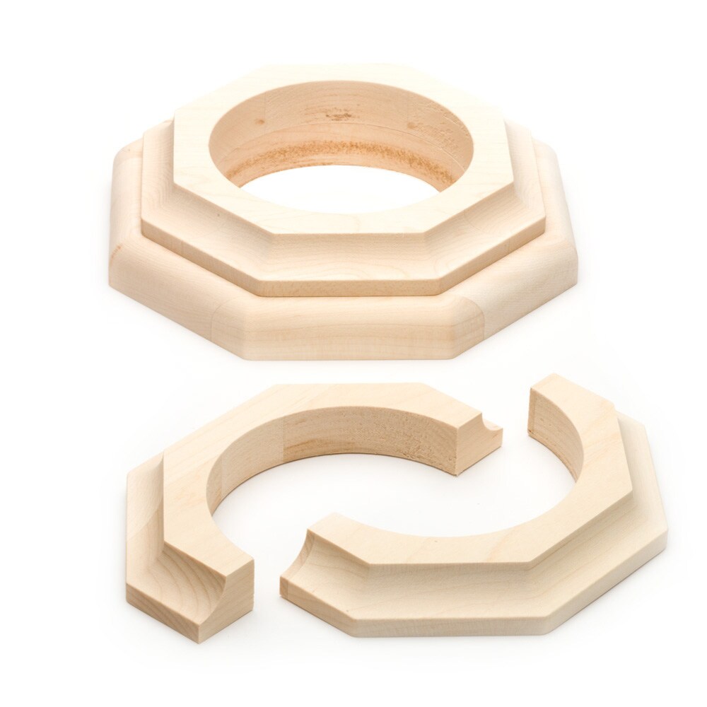 Pole-Wrap 83CB30 3-in x 7-in Maple Column Cap and Base Kit