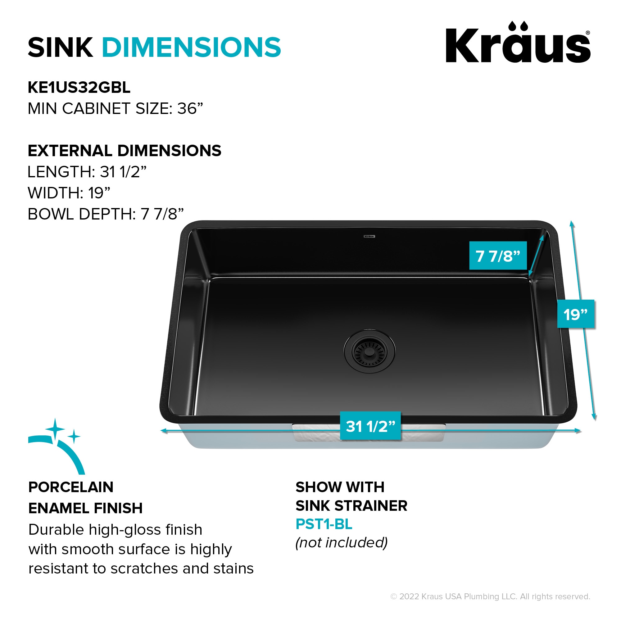 Kraus KE1US32GBL Kitchen-Sinks - View #6
