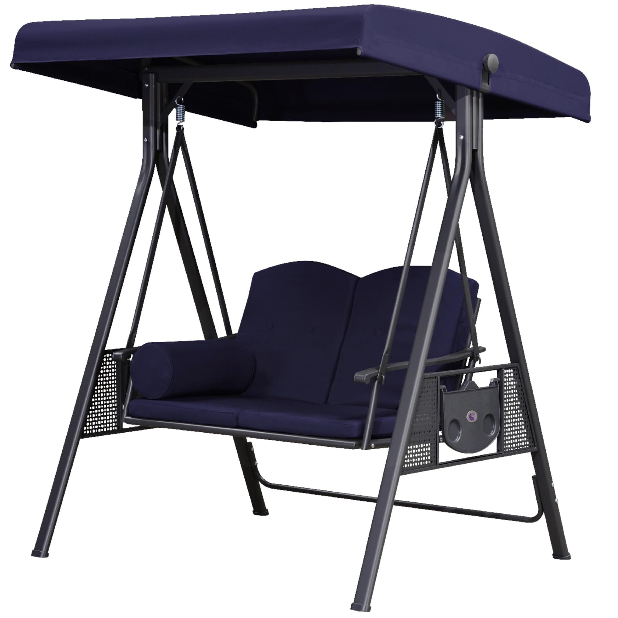 PURPLE LEAF LS04-PS02-NB 2 -person Navy Blue Steel Outdoor Swing