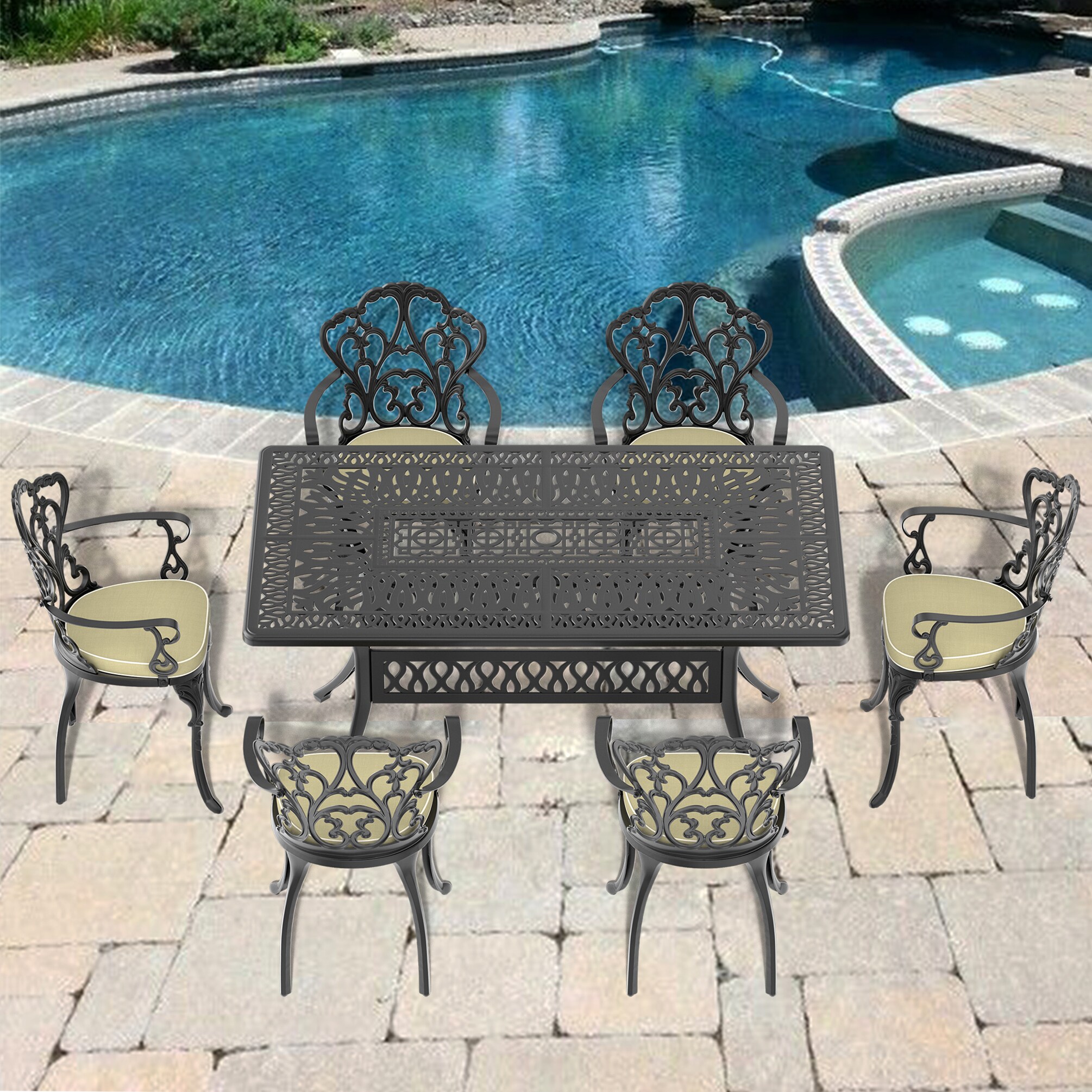 Kahomvis NICE-QP1092-090 Patio-Dining-Sets - View #2