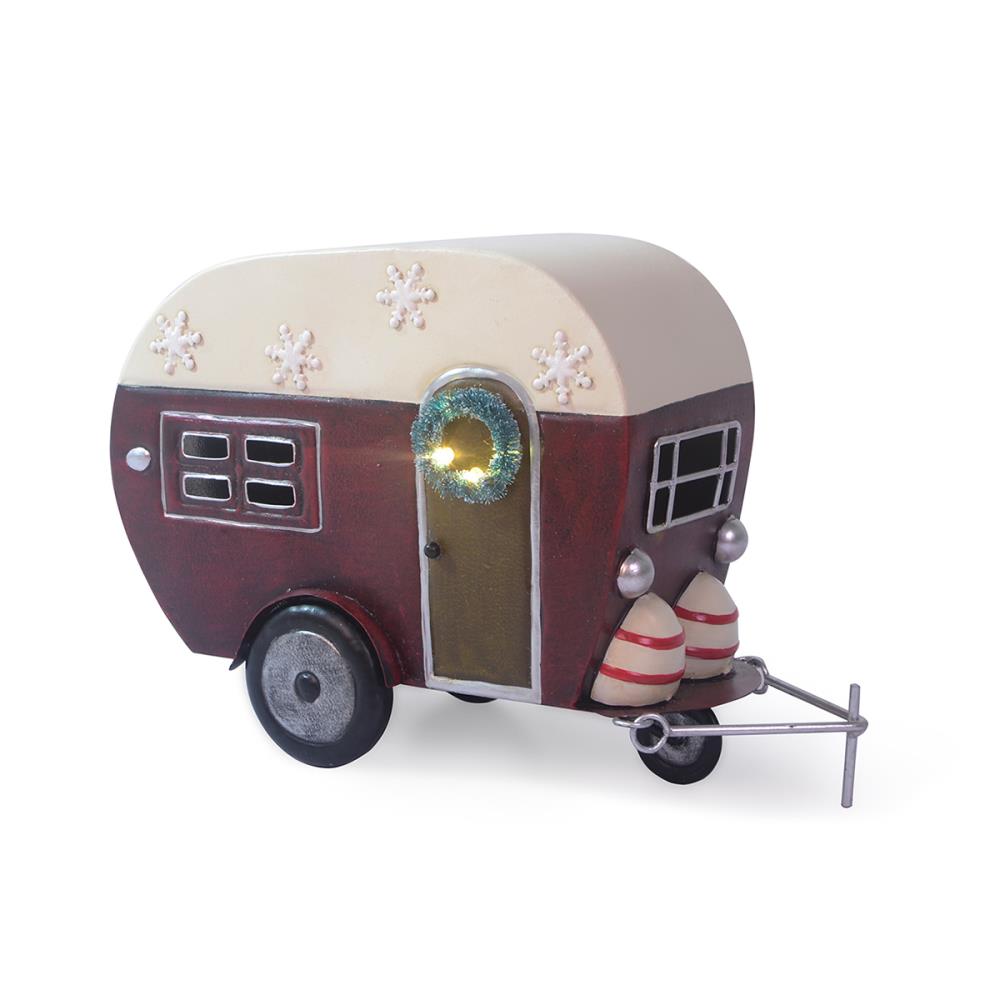 allen + roth 88B1608A 8.3-in Lighted Decoration Camper Battery-operated Christmas Decor