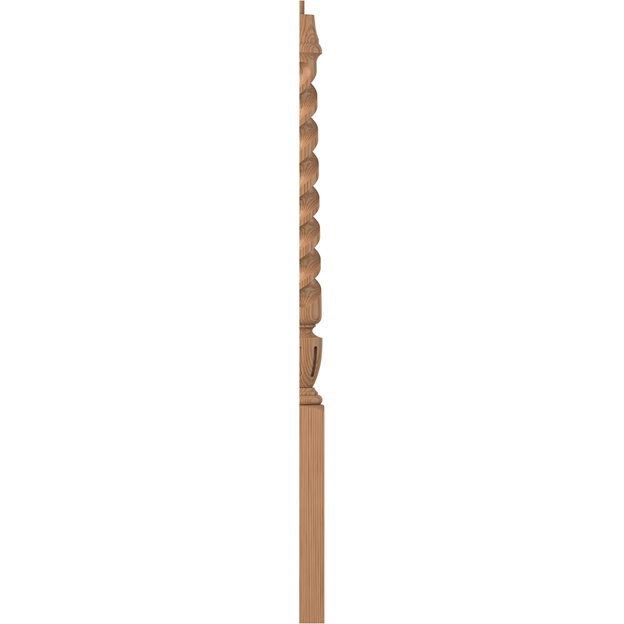 L.J. Smith Stair Systems LJT-3010 1-2-AL 3.5-in x 43-in Unfinished Alder Stair Newel Post