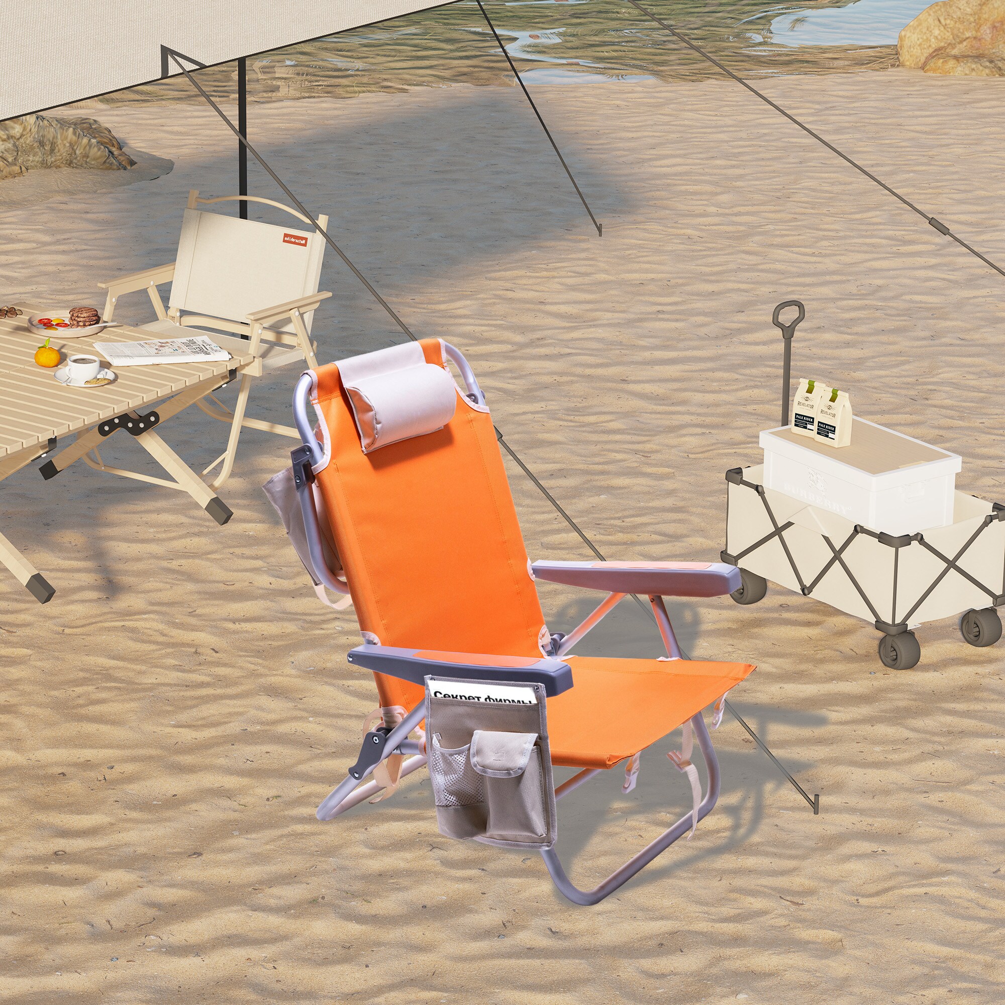 Clihome CL-BCAC1168ROG1 Beach-Camping-Chairs - View #3