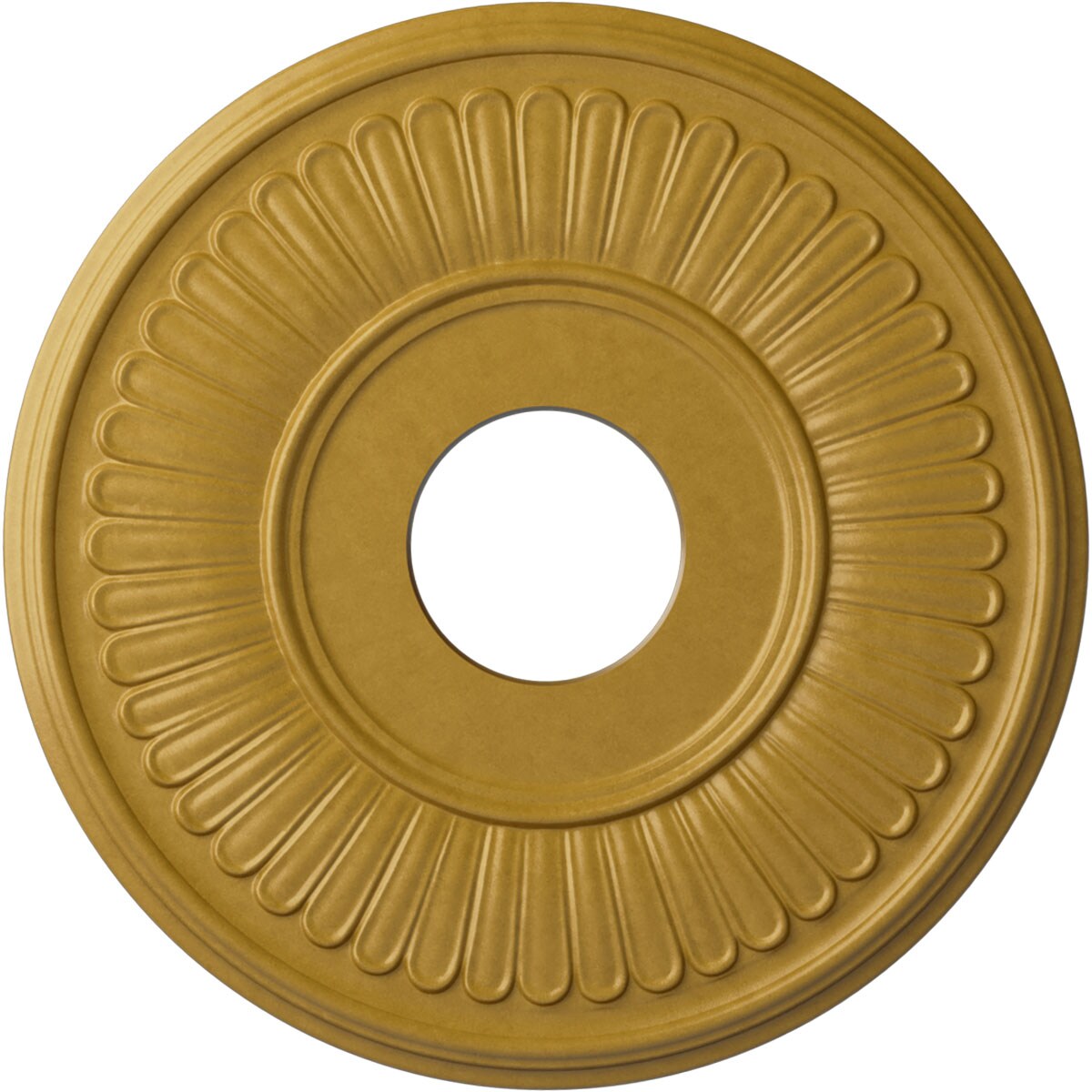 Ekena Millwork CM15BEIGS Berkshire 15.75-in W x 15.75-in L Painted Iridescent Gold Polyurethane Whole Ceiling Medallion