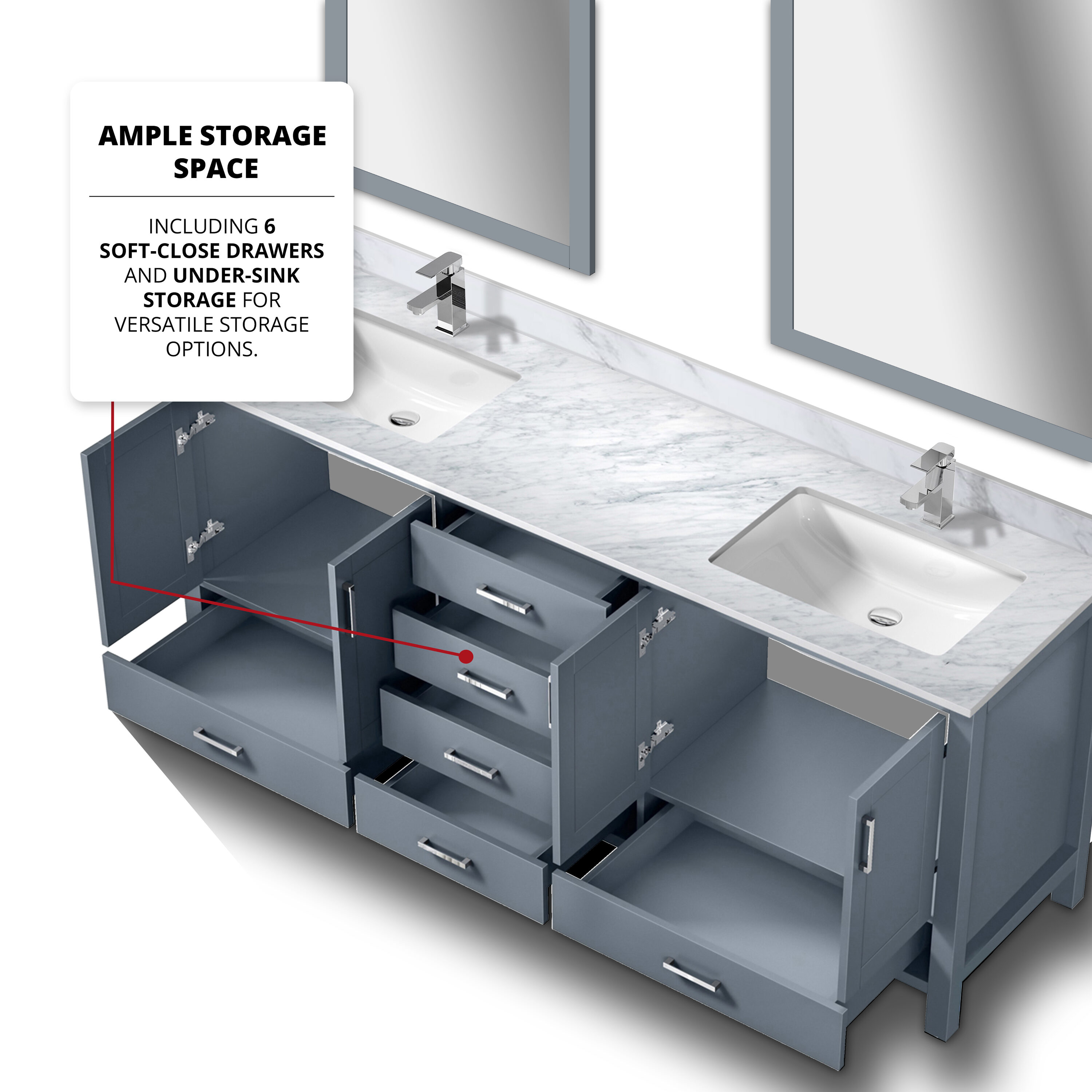 SS UNDERSINK DRAWER SATIN SOFT CLOSE