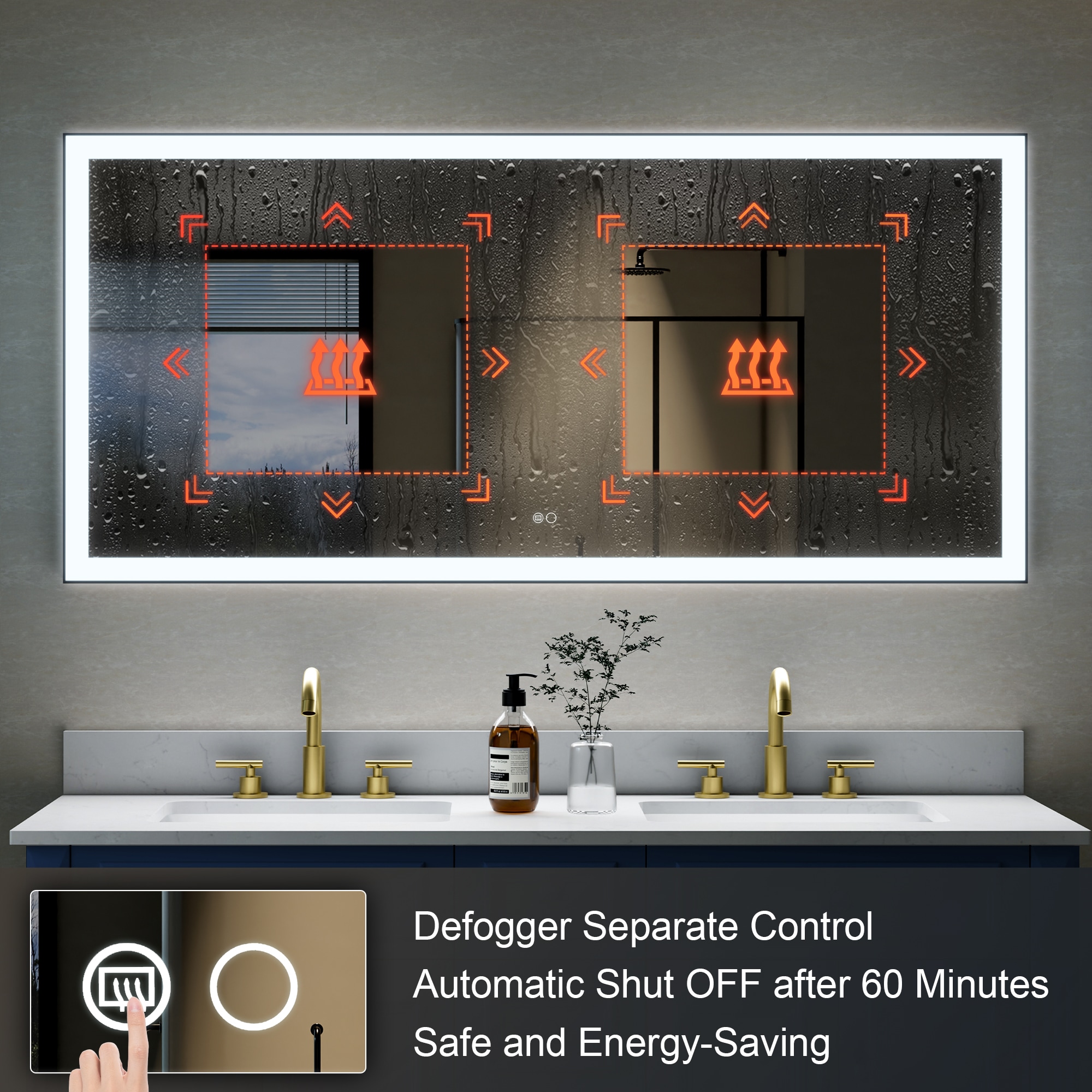 WELLFOR W5FM6028MB Framed-Bath-Mirrors - View #8