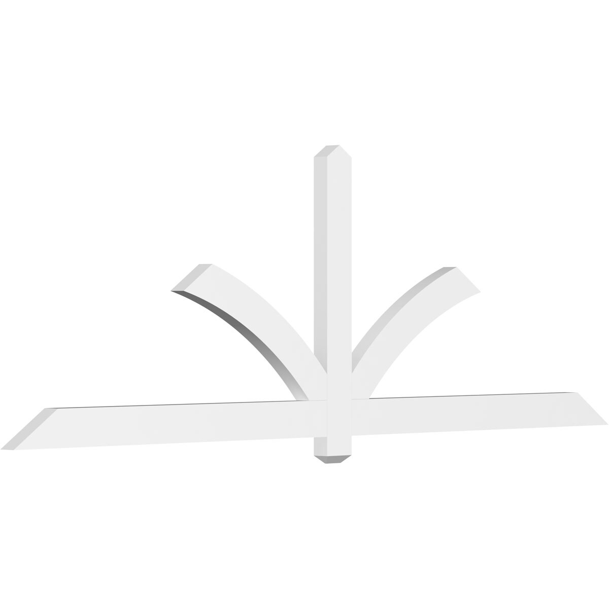 Ekena Millwork GBP096X32X0204RED00 Redmond White PVC Gable bracket