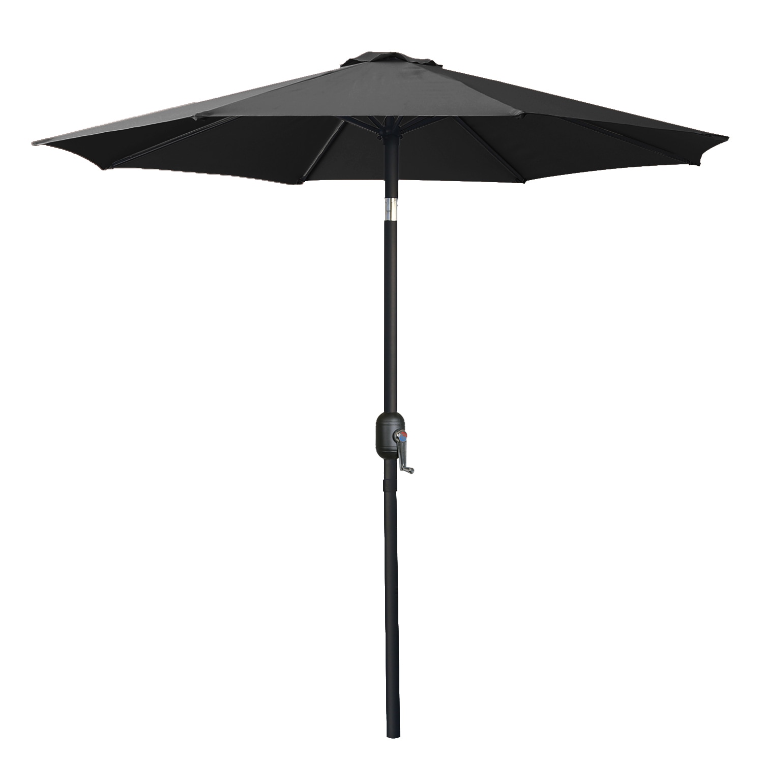 ABCCANOPY 9USLS6923A22UB03GYY6 7.5-ft Aluminum Gray Crank Market Patio Umbrella with Lights