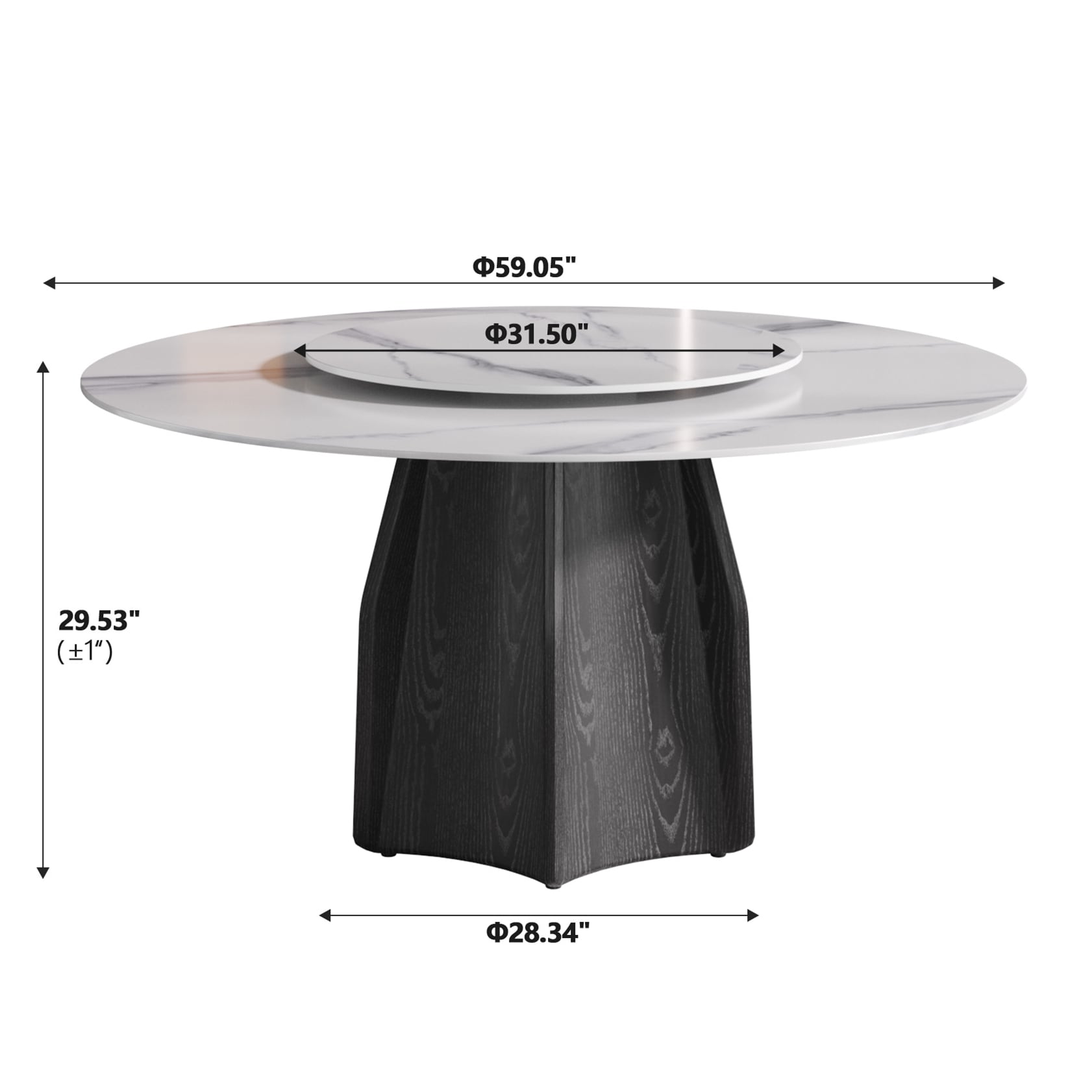 BuotiqHom DH-AT-150W80W-7B Dining-Tables - View #3
