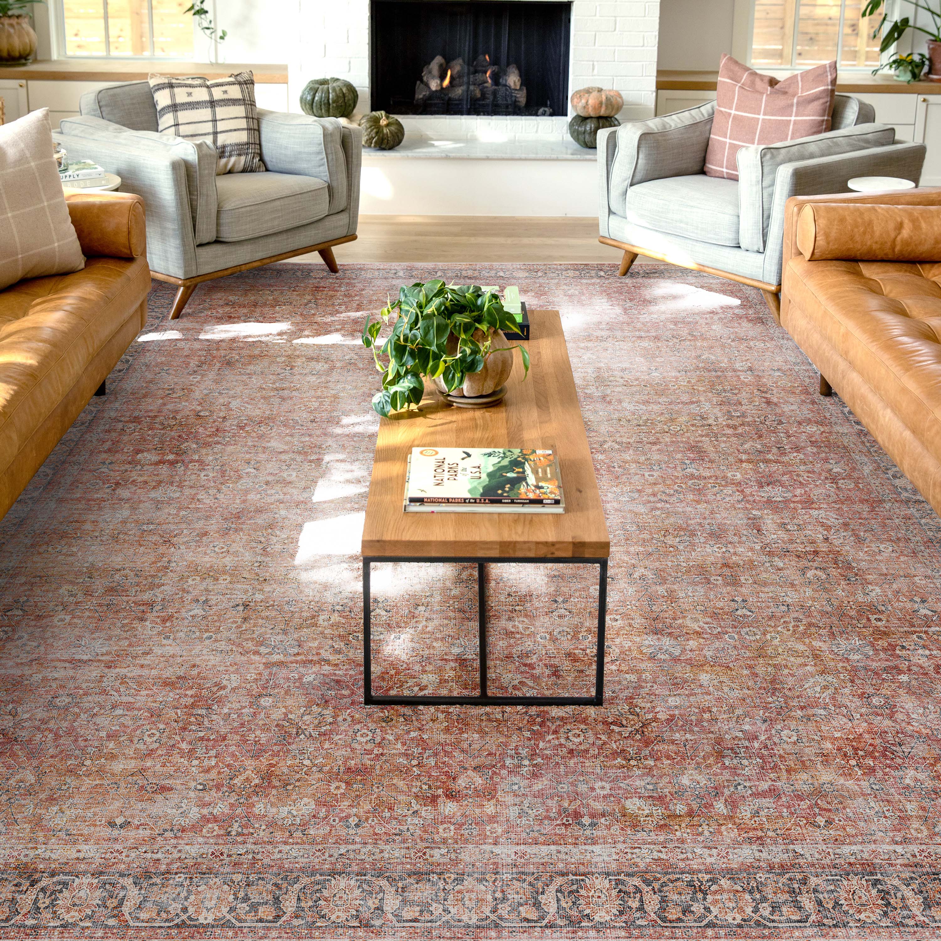 Well Woven W-AS-07B-7 Asha 8 x 10 (ft) Flatweave Polyester Red Rectangular Indoor Floral/Botanical Vintage Area rug
