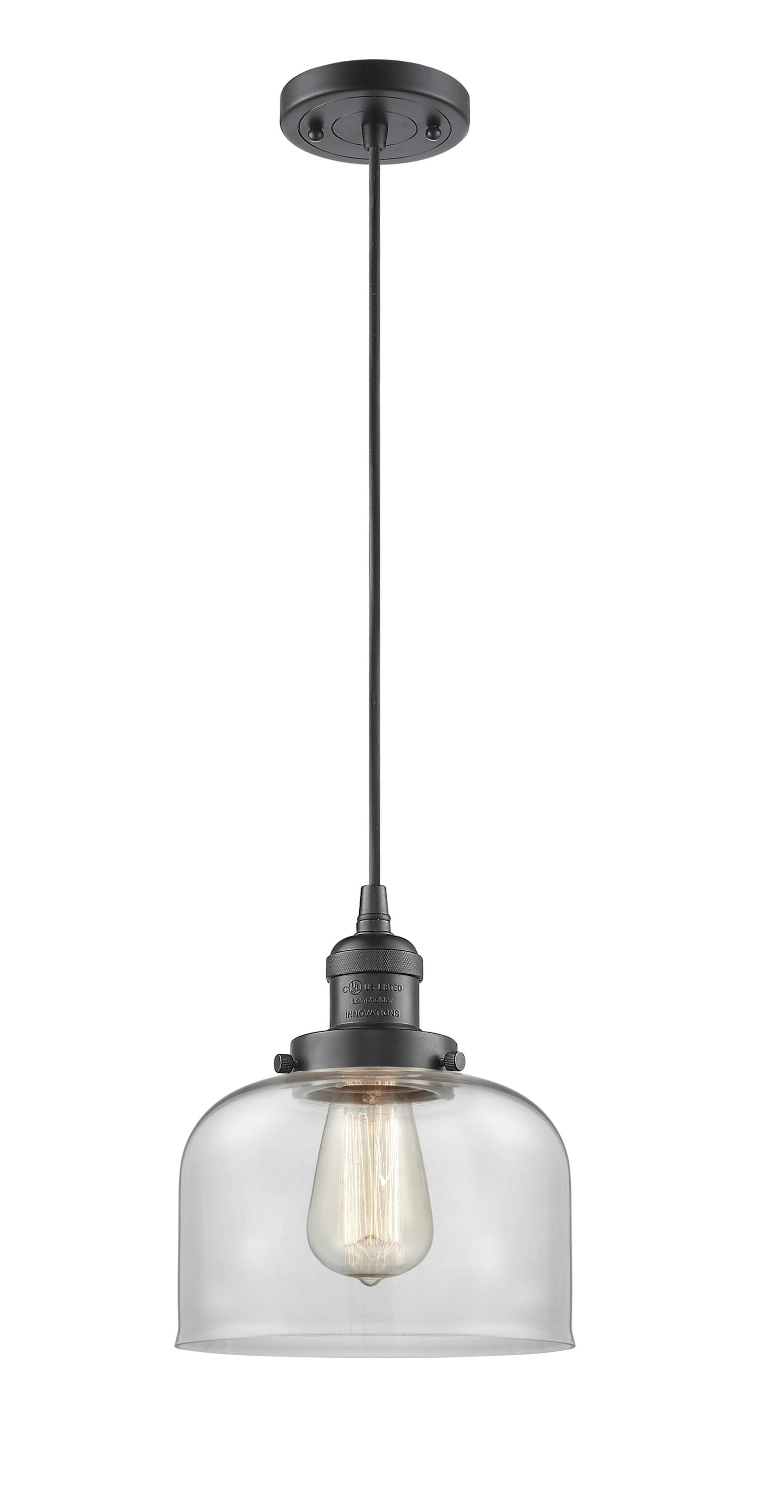 Innovations Lighting Bell Oil Rubbed Bronze Industrial Clear Glass Bell ...