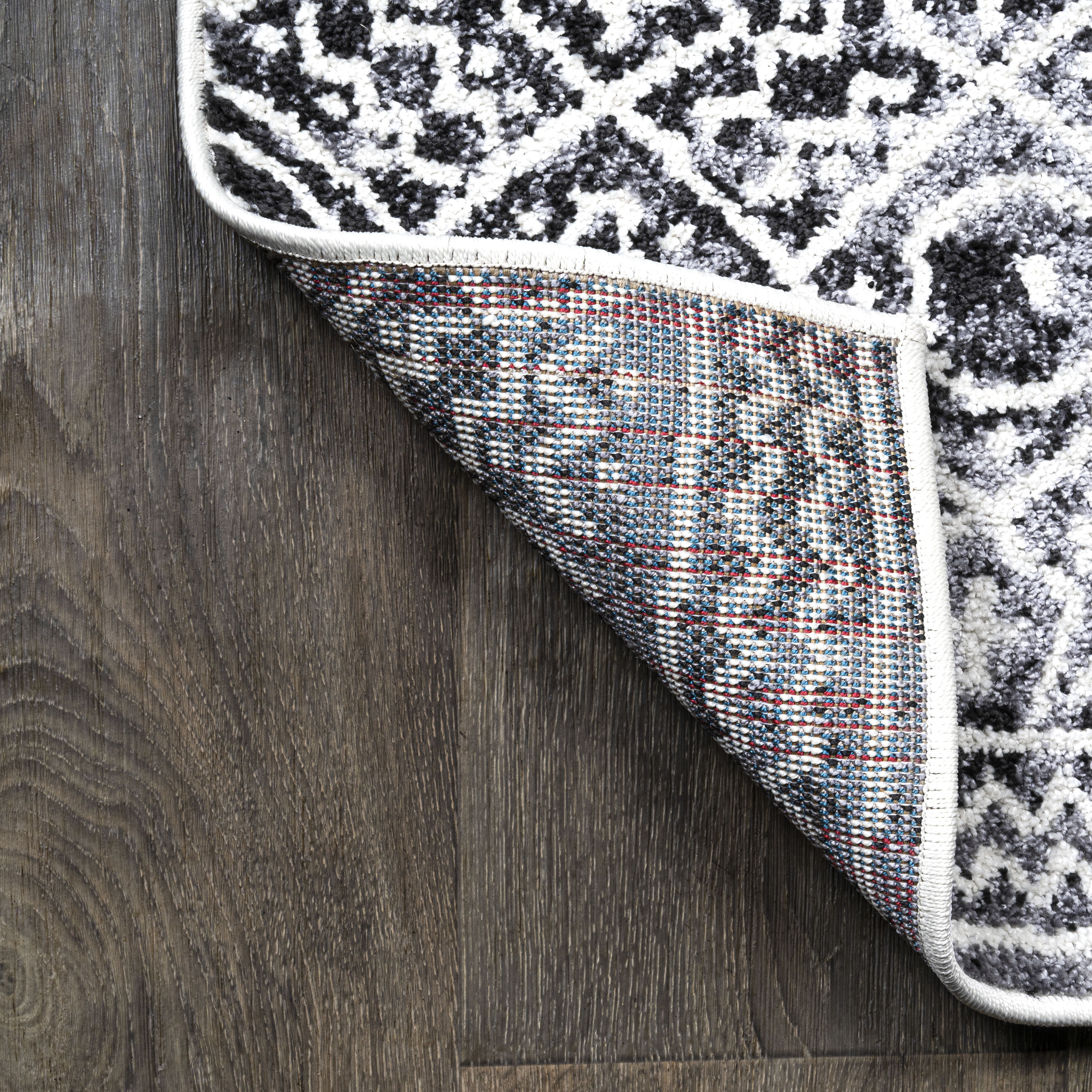 Moroccan Hype Ivory Geometric 3x5 Synthetic Area Rug
