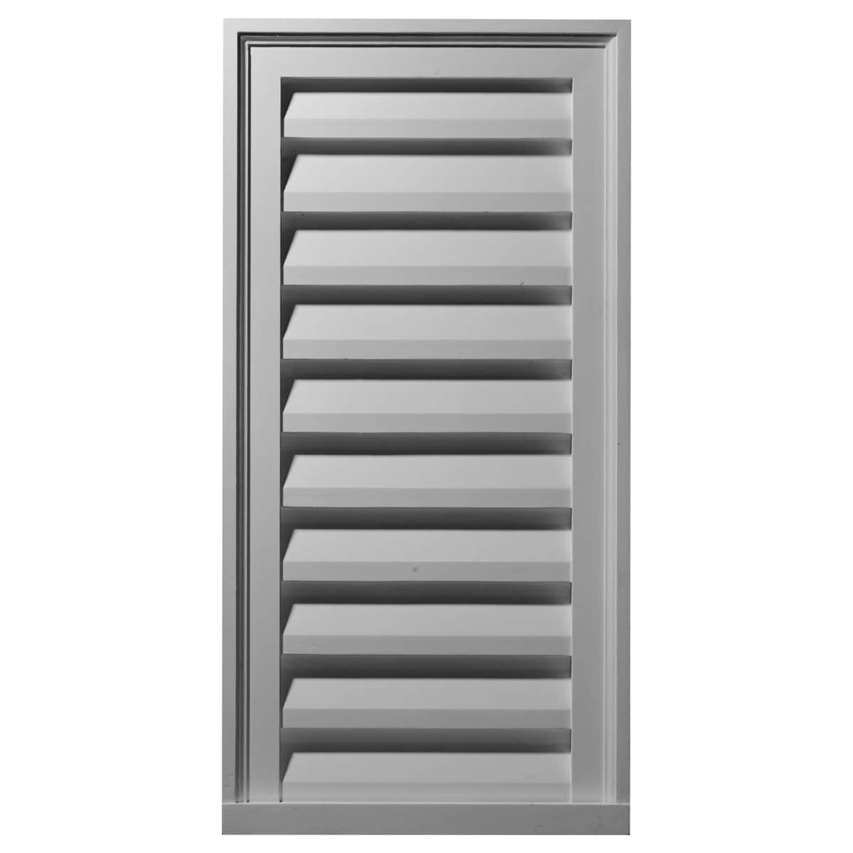 Ekena Millwork GVVE18X34D 18-in x 34-in White Rectangle Urethane Gable Louver Vent