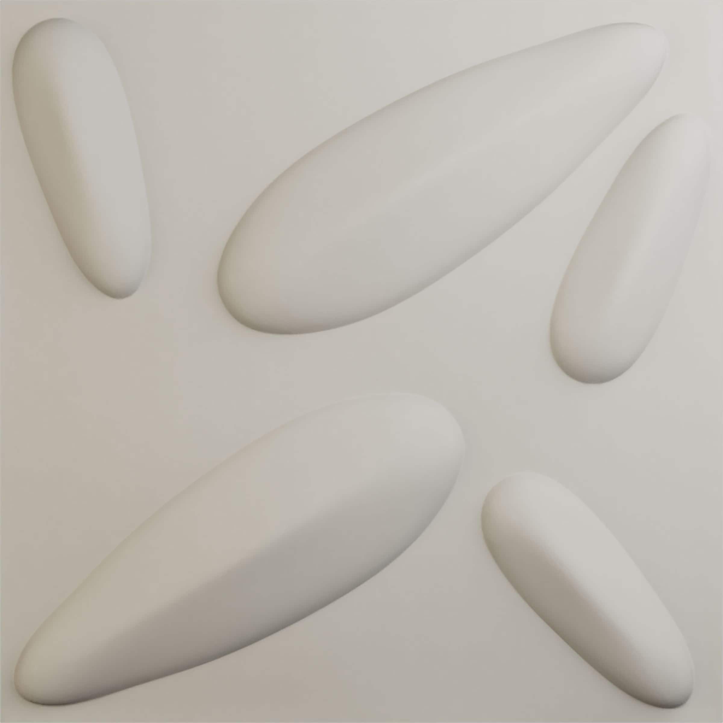 Ekena Millwork WP20X20PLGBW 19-5/8-in x 19-5/8-in Embossed Paintable/Stainable Off-white PVC Wall Panel (