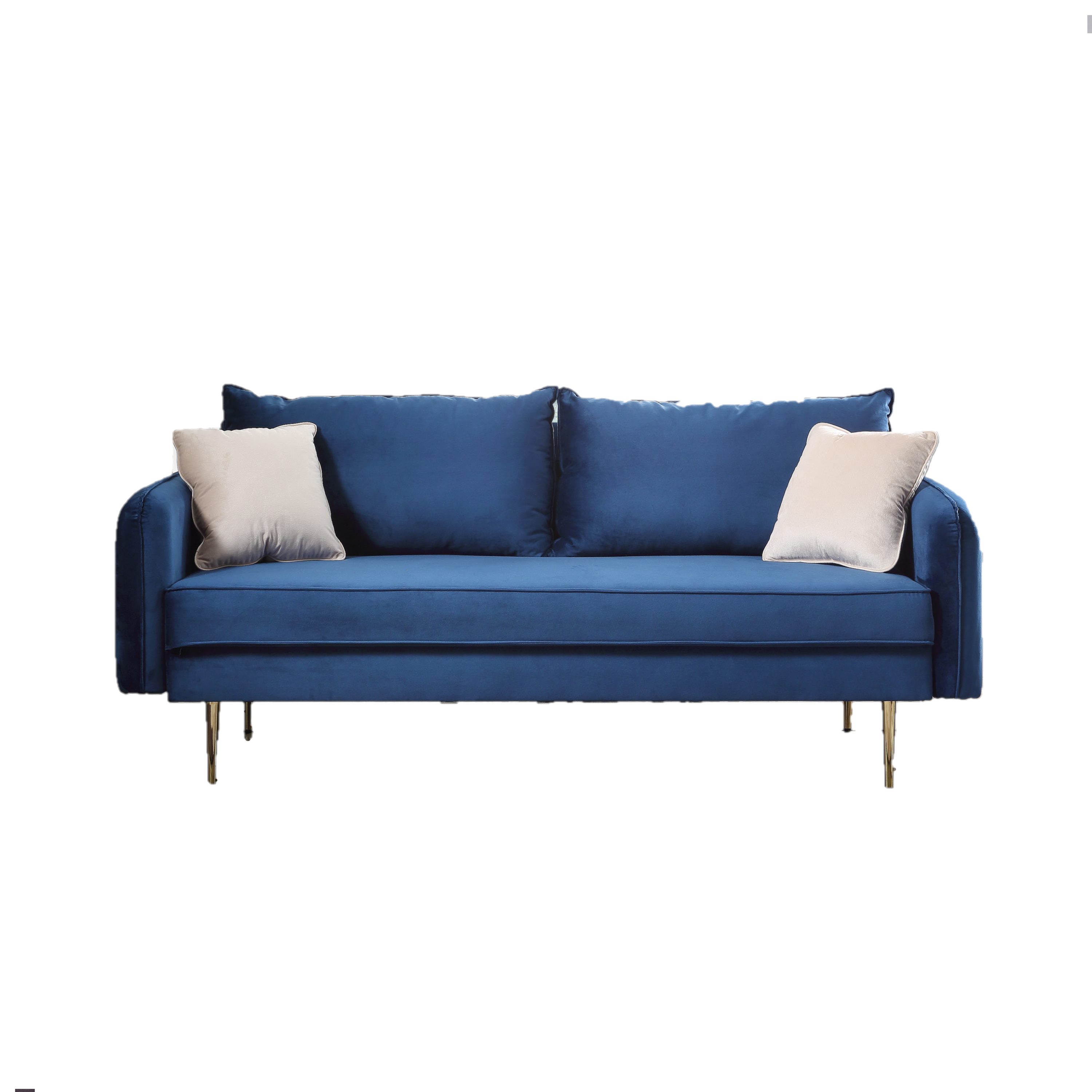 CASAINC BH-668AAC 71-in Modern Blue Velvet 2-seater Sofa