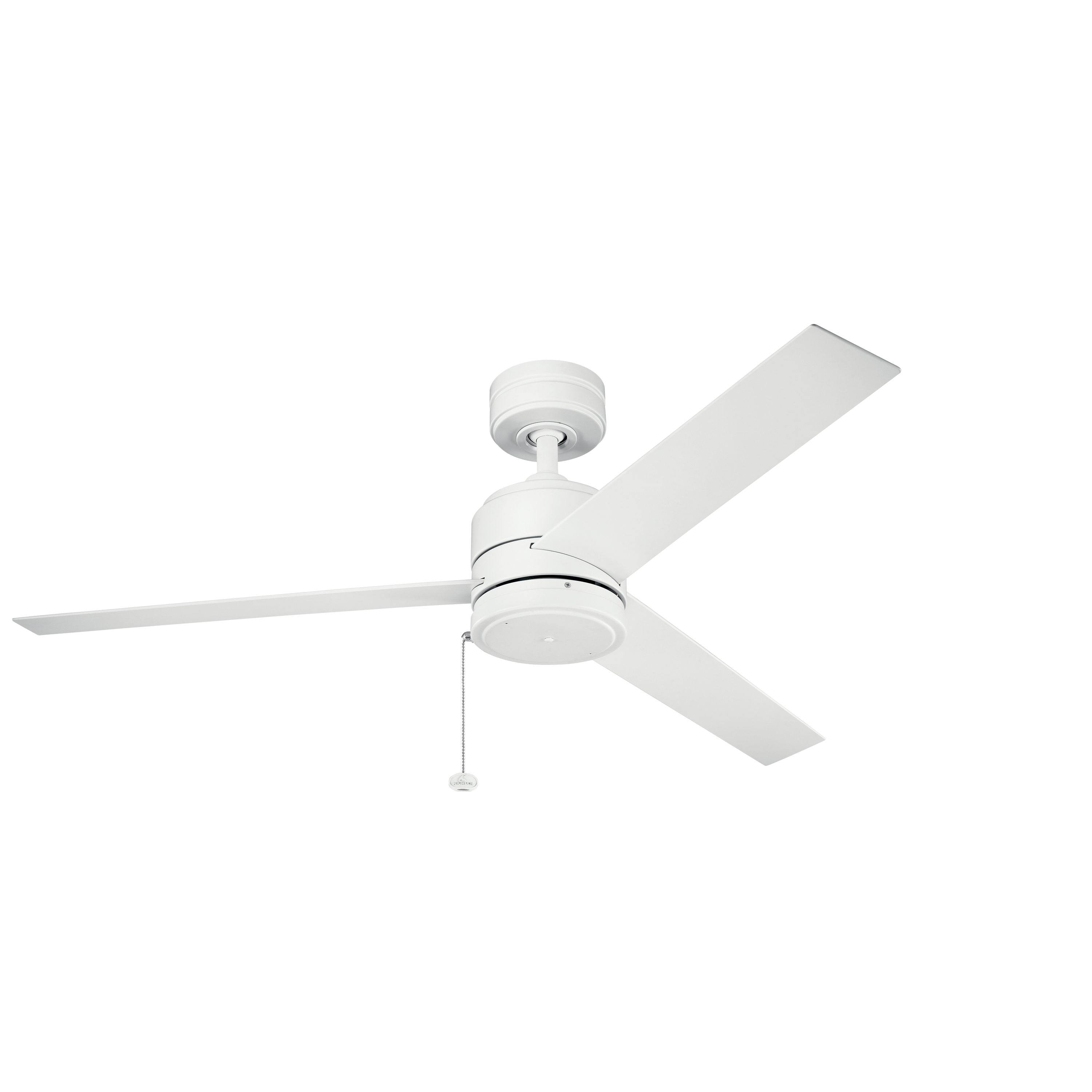 Kichler 339629MWH Arkwet 52-in Outdoor Matte White with Matte White Blades Ceiling Fan Light Kit Compatible ( 3 -Blade )