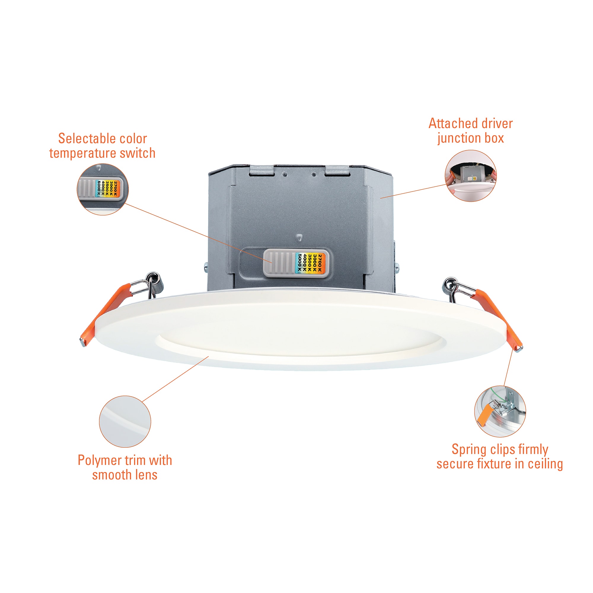 White 6-Inch Canless Recessed LED Downlight with JBOX 12-Pack