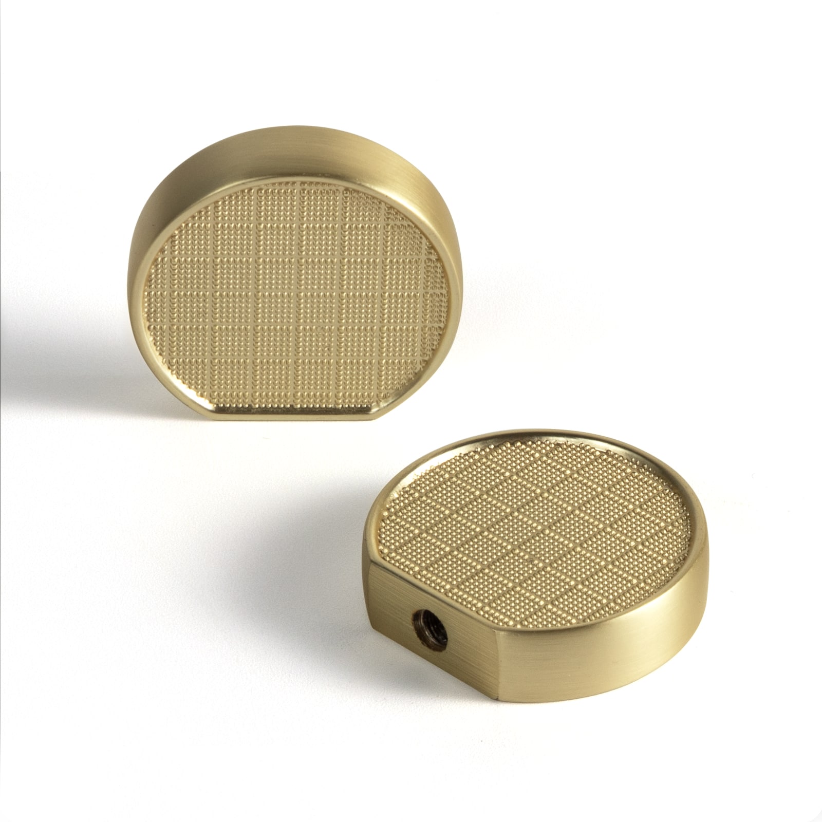 Miaokesen 2061TLS-DK 1-1/4-in Light Brushed Brass Novelty Modern Cabinet Knob 6 -Pack
