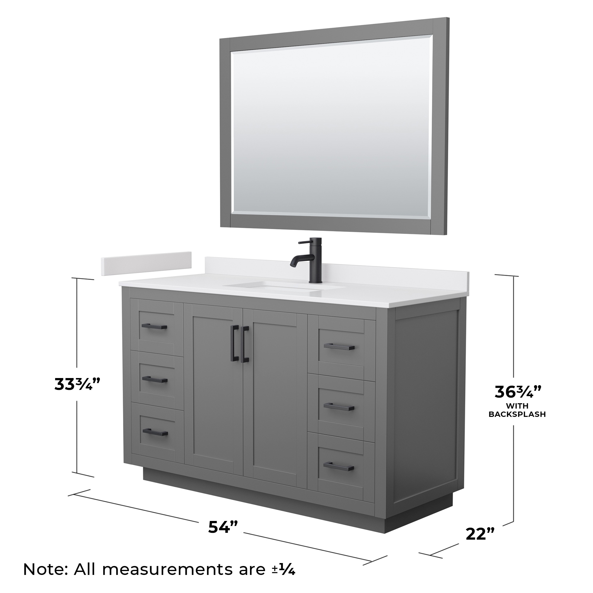 Wyndham Collection WCF292954SGBWCUNSM46 Bath-Vanity-Combo - View #6