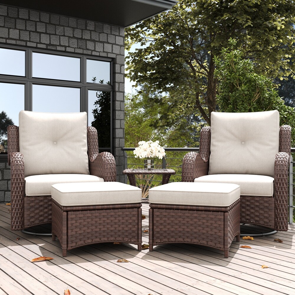 LayinSun BYT6003-BRBEIGE-5P Patio-Conversation-Sets - View #7