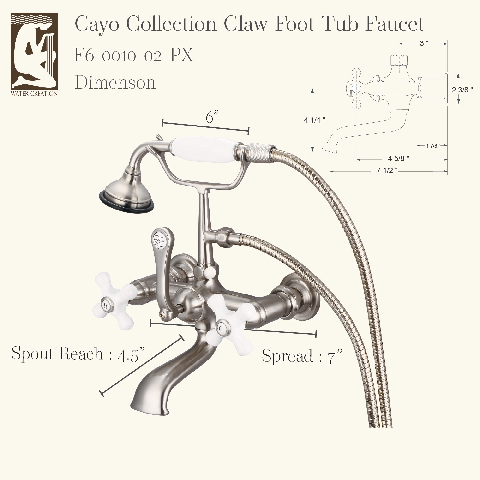 Water Creation F6-0010-02-PX Roman-Tub-Faucets - View #4