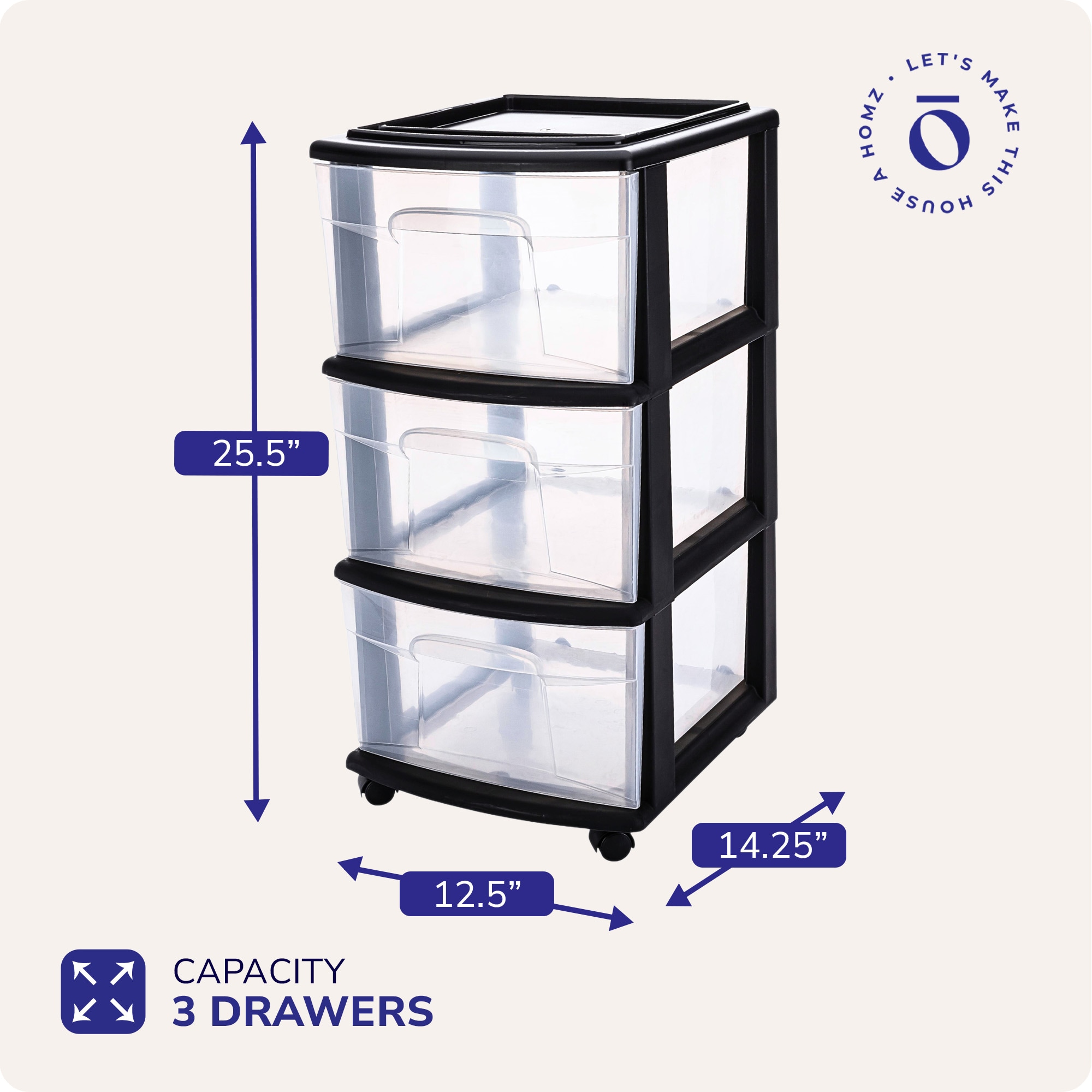 Homz Products 314606 Storage-Drawers - View #3