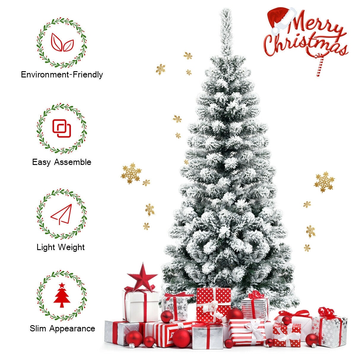WELLFOR CM-HGY-23540US Artificial-Christmas-Trees - View #9