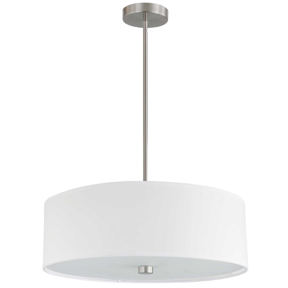 Dainolite 571-204P-SC-WH Everly 4 -Light White Transitional Drum Medium Hanging Pendant light