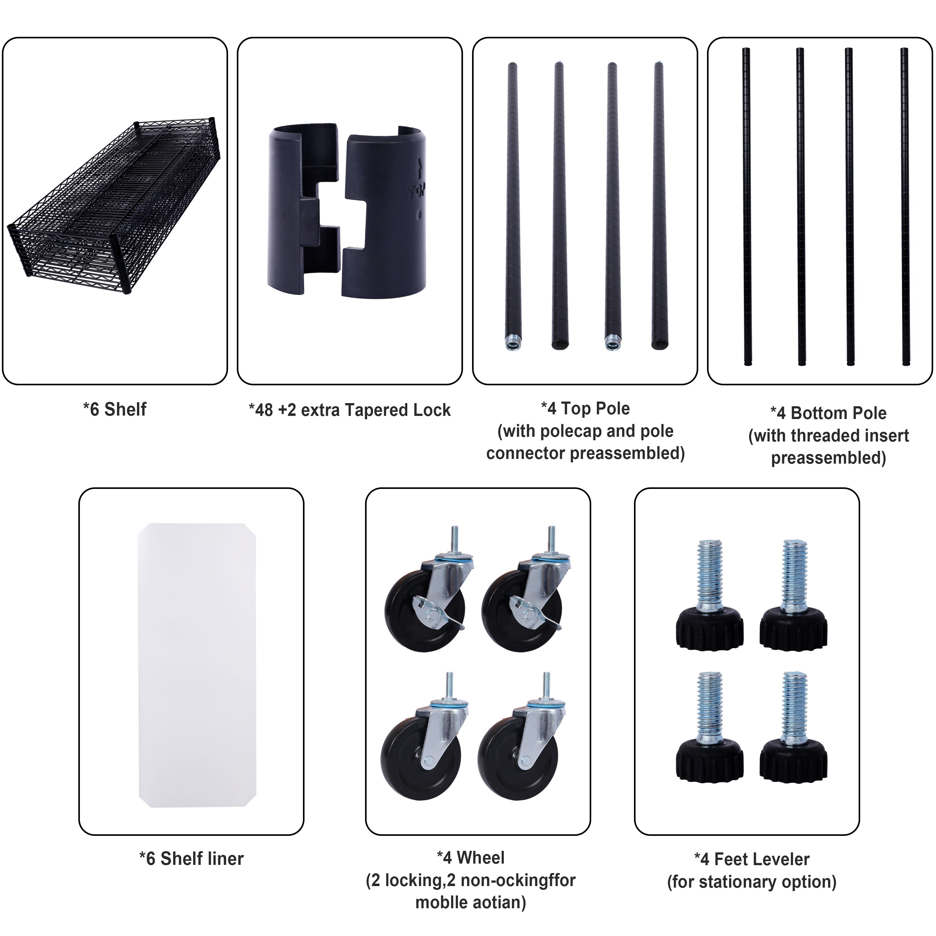 Kahomvis GH-QPS4-127 Free-Standing-Shelving - View #6
