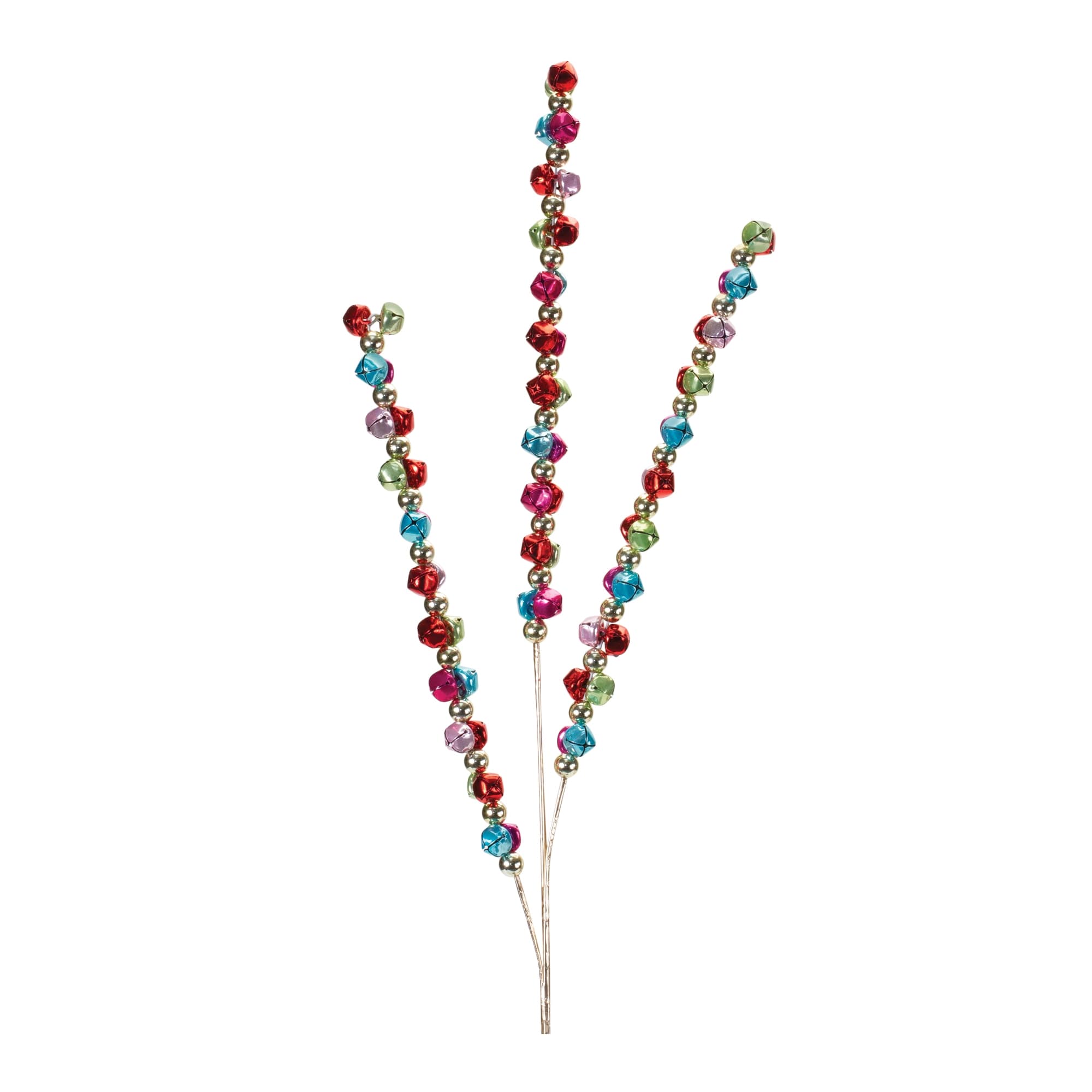 Melrose International 87499DS Jingle Bell Spray Set of 2 32H Iron/Plastic