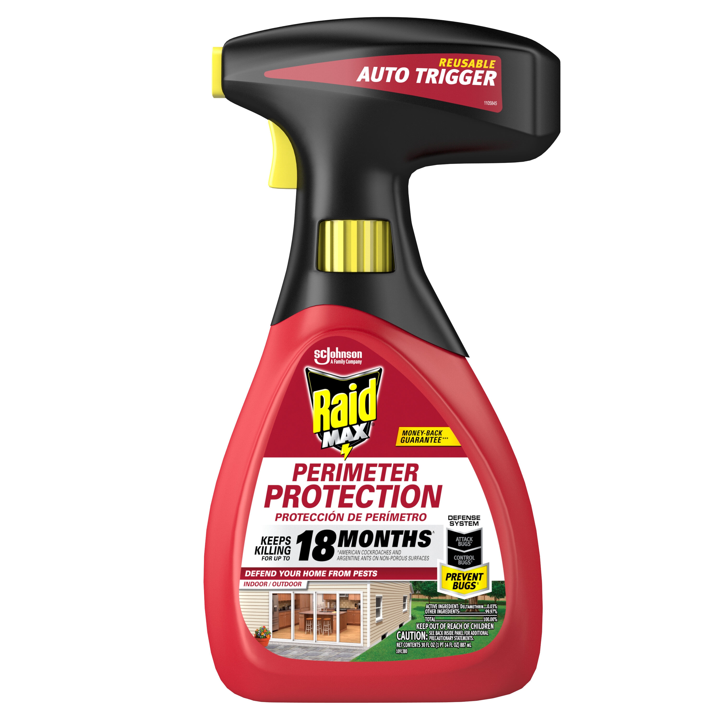 Raid House & Garden I, Kills Insects without Harming Plants, 11 oz