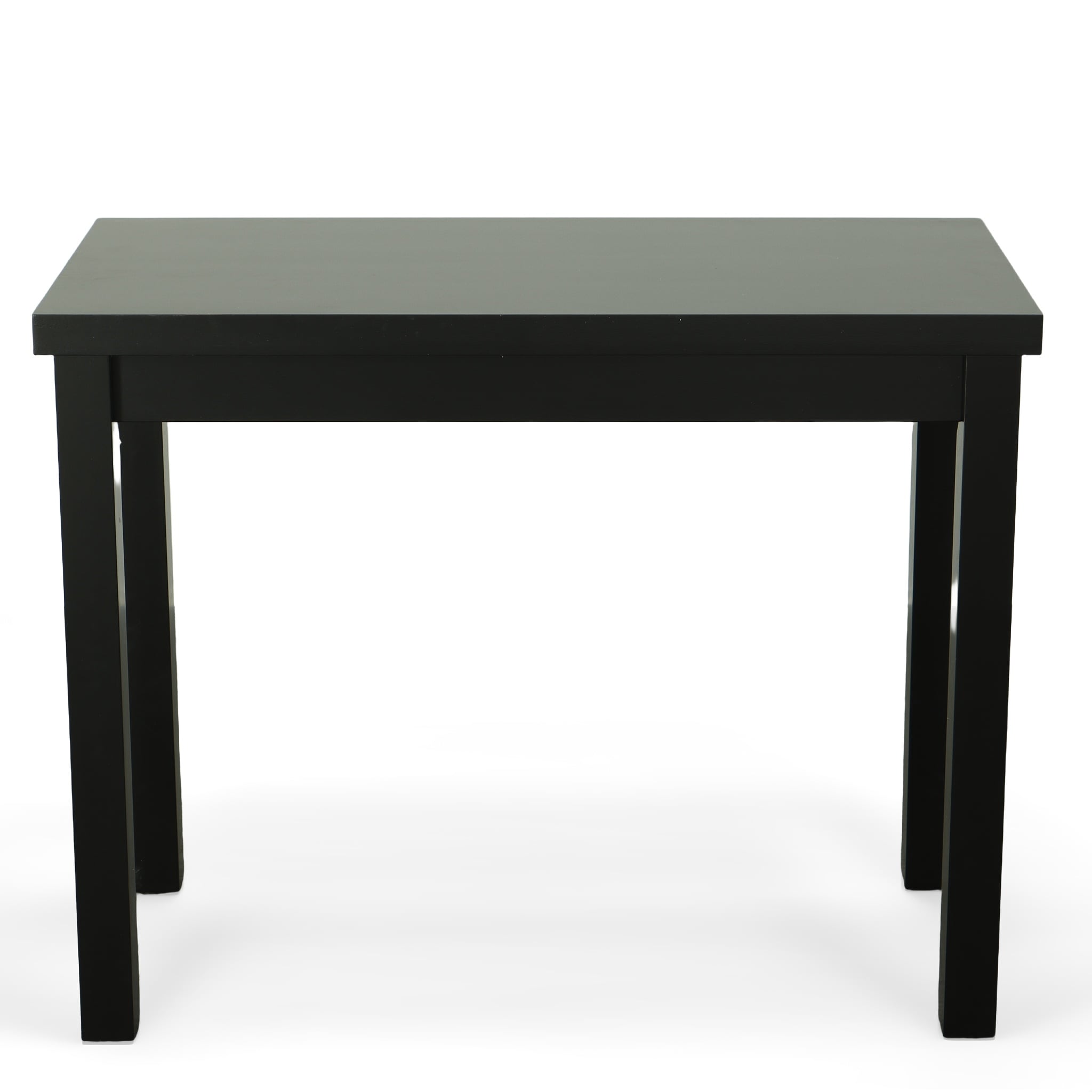 Antique Black Rectangular Wood Counter Height Bar Table