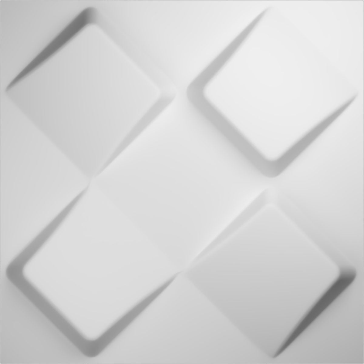 Ekena Millwork WP20X20BYWH-CASE-12 19-5/8-in x 19-5/8-in Embossed Paintable/Stainable White PVC Abstract Wall Panel ( 12 -Pack, Covers 32.1-sq ft )
