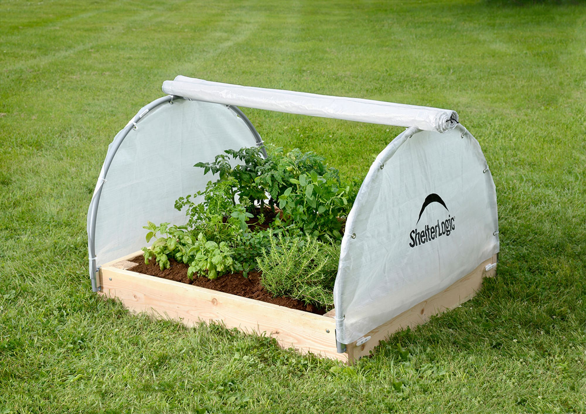 ShelterLogic 70617 GrowIT Backyard Raised Bed Round 4 x 4 ft. Greenhouse 4-ft L x 4-ft W x 2-ft H White Greenhouse Kit