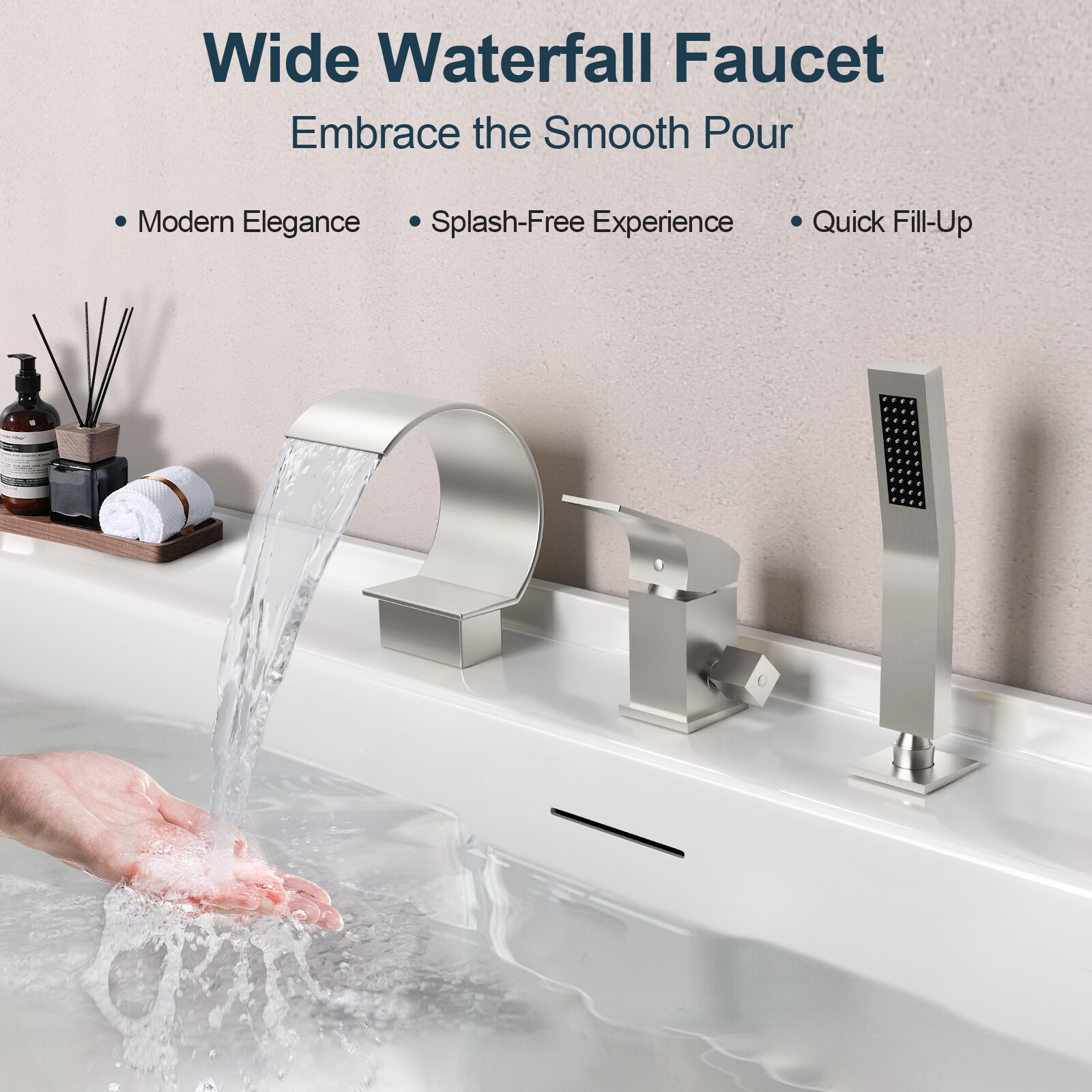 GRANDJOY SFS-1058-BK10 Roman-Tub-Faucets - View #5
