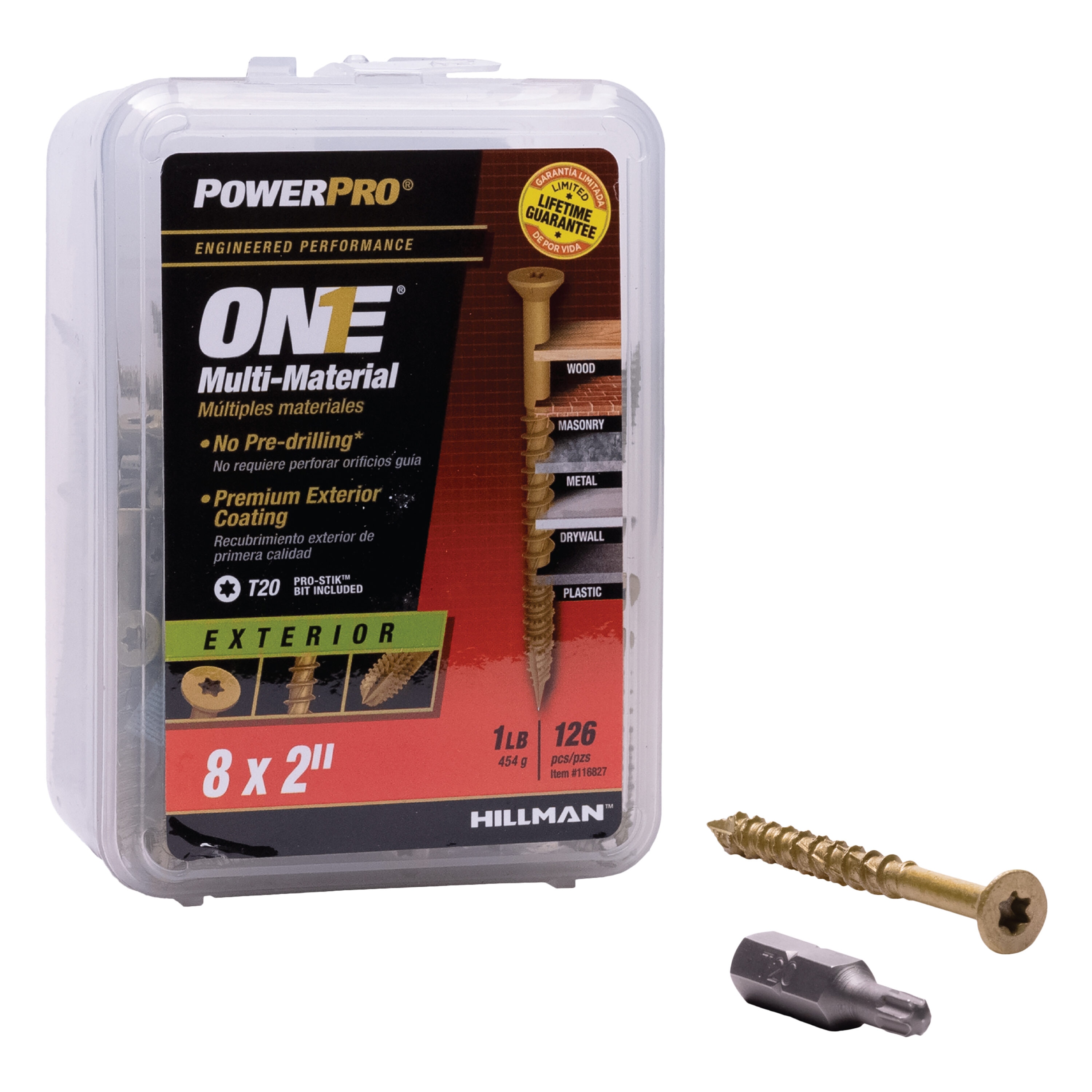 Power Pro Screws, Wood, Exterior, 3 Inch - 83 screws, 1 lb