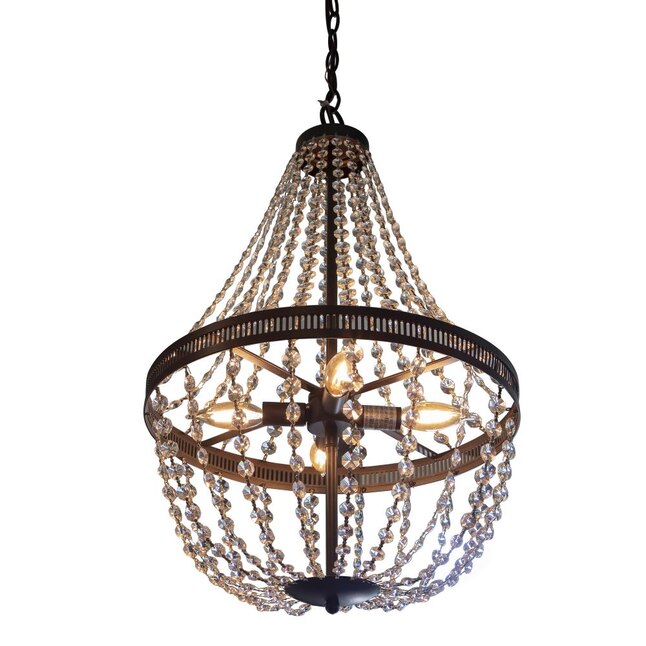 Decor Therapy Harlow 4 Light Orb And, Shades Of Light Crystal And Metal Orb Chandelier
