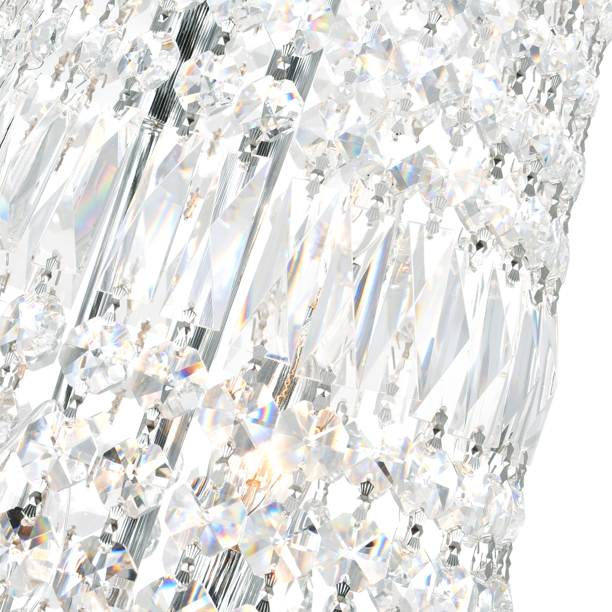 Stefania Chrome Crystal 31" Grand Entryway Chandelier