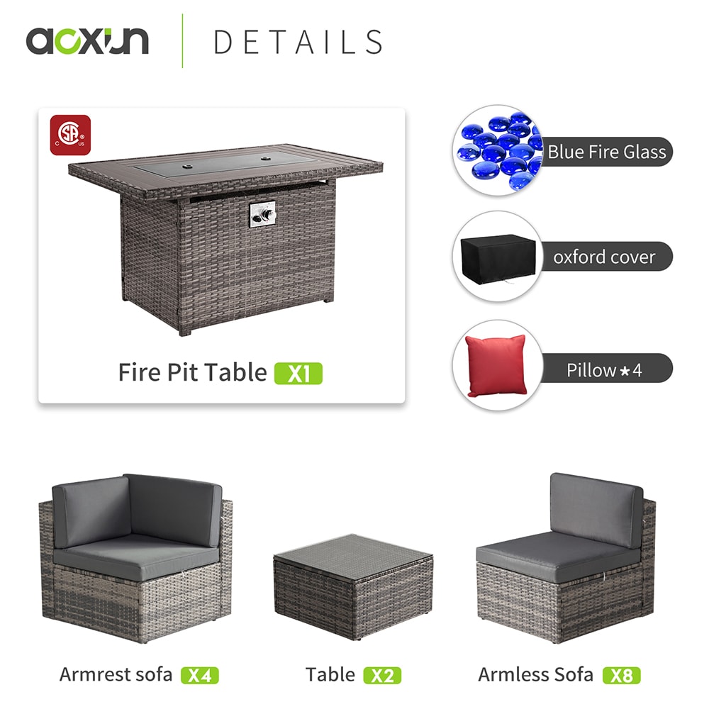AOXUN G12034GRAACAAC+G2500 Patio-Conversation-Sets - View #6