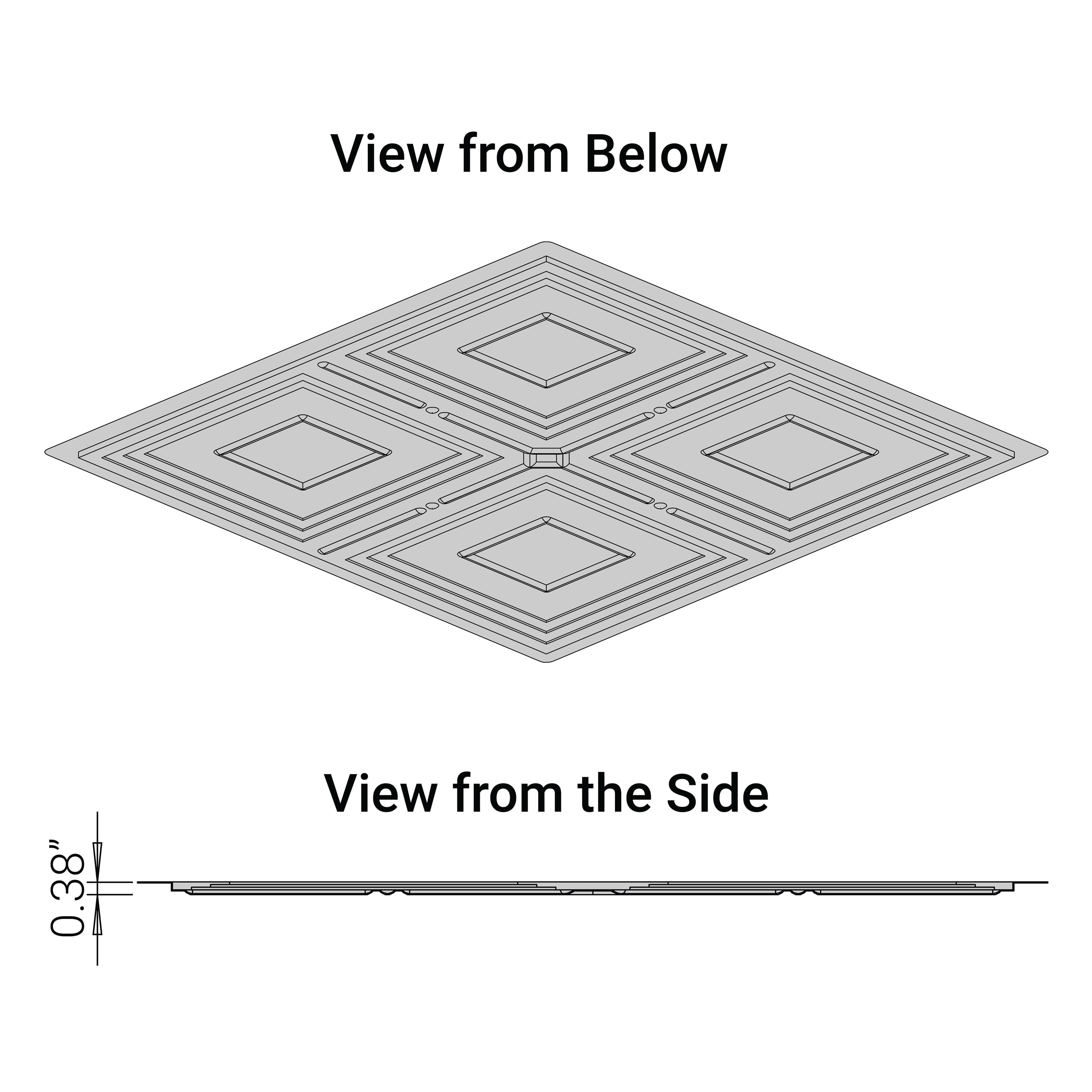 Ceilume V3-JCK-22STO-6 Ceiling-Tile - View #2