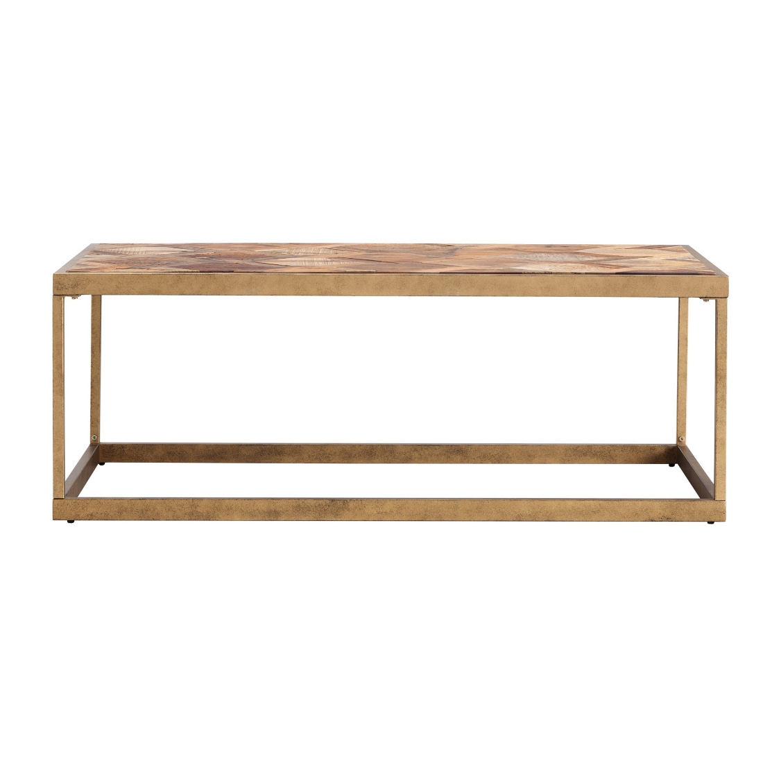 HomeRoots 4000402133 Light Brown Elm Wood Modern Coffee Table