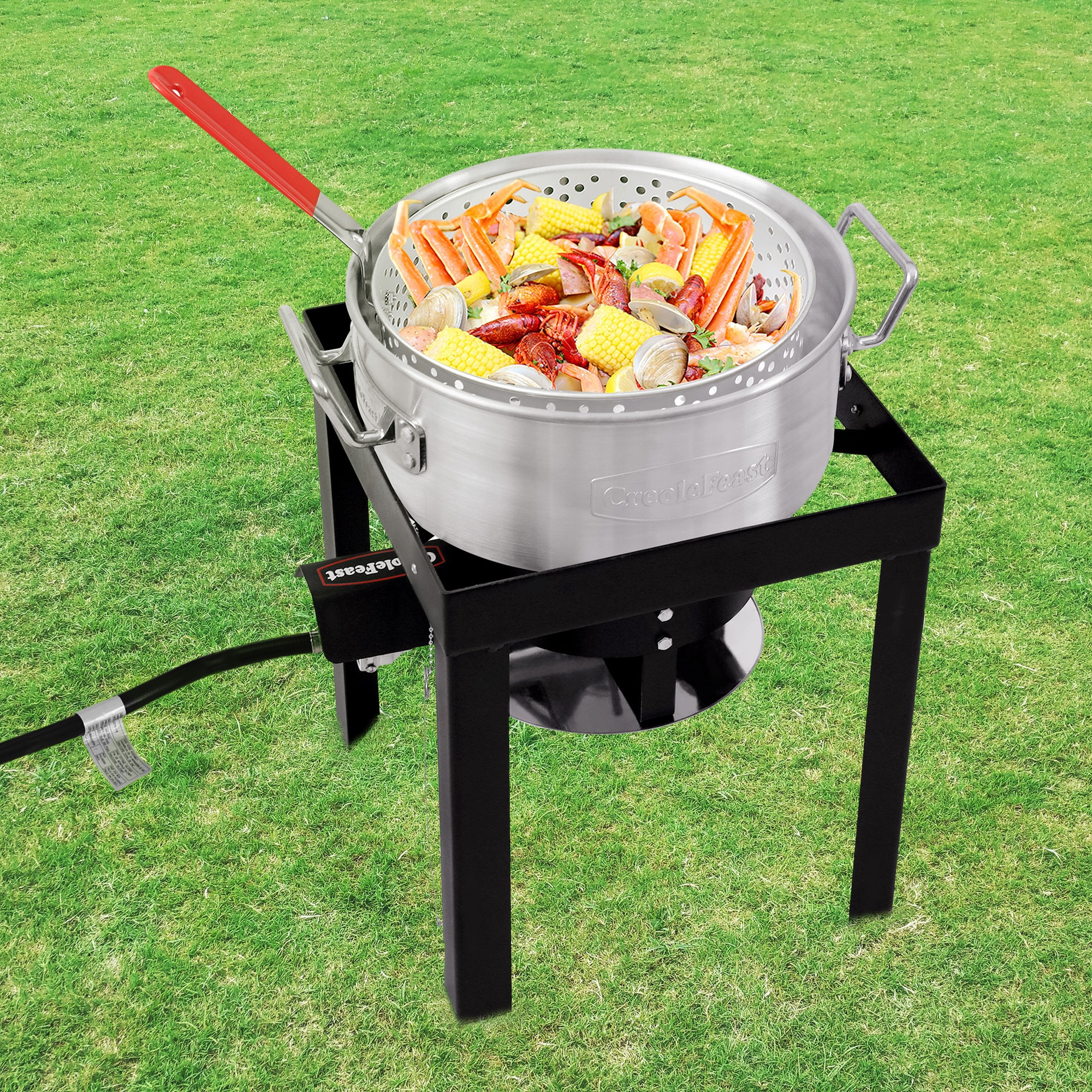 Outdoor Gourmet 10 qt Deluxe Pan and Basket